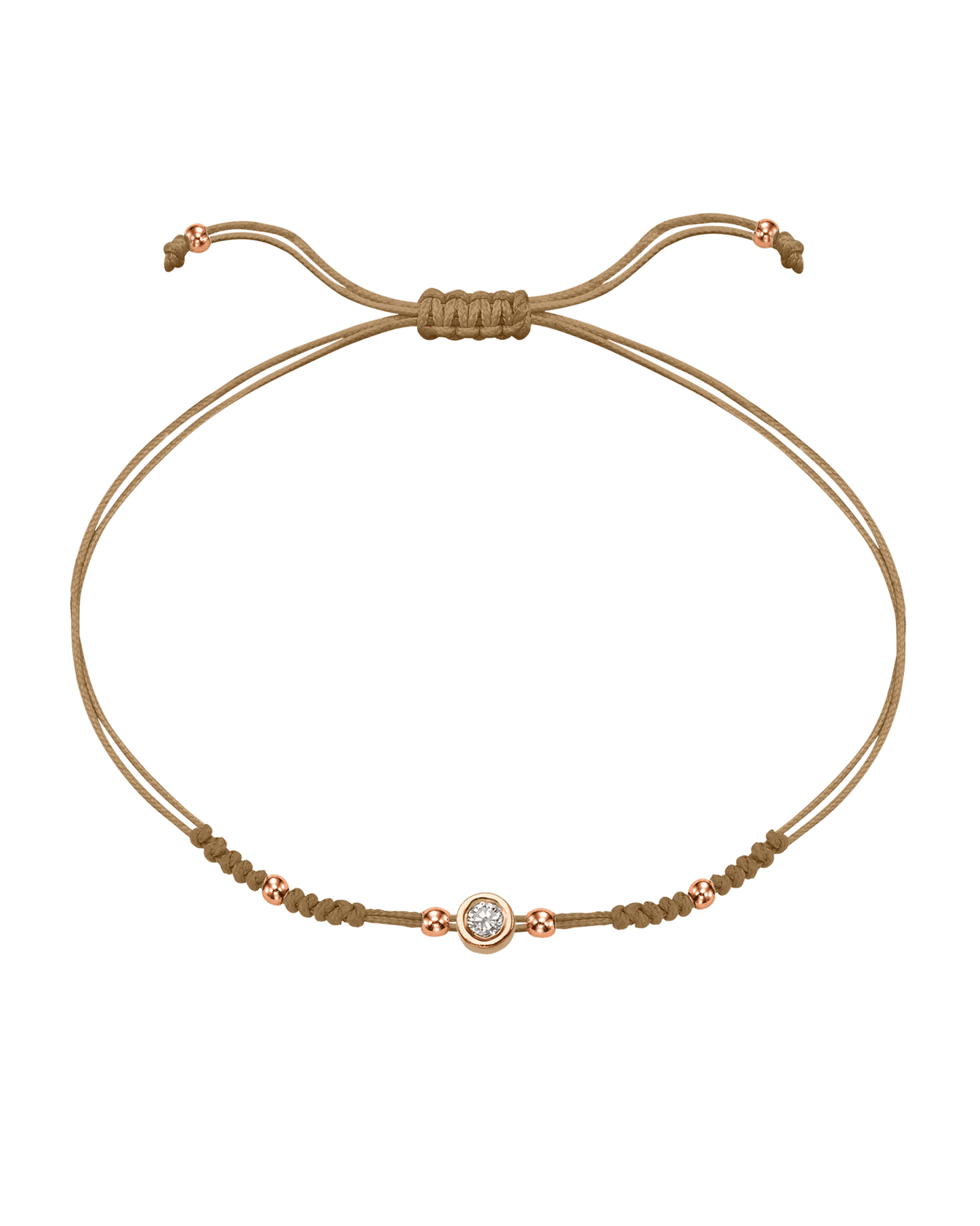 Le String of Love 2022 Edition - Or Rose 14 carats Bracelets 14K Solid Gold Camel Medium: 0.05 carats 