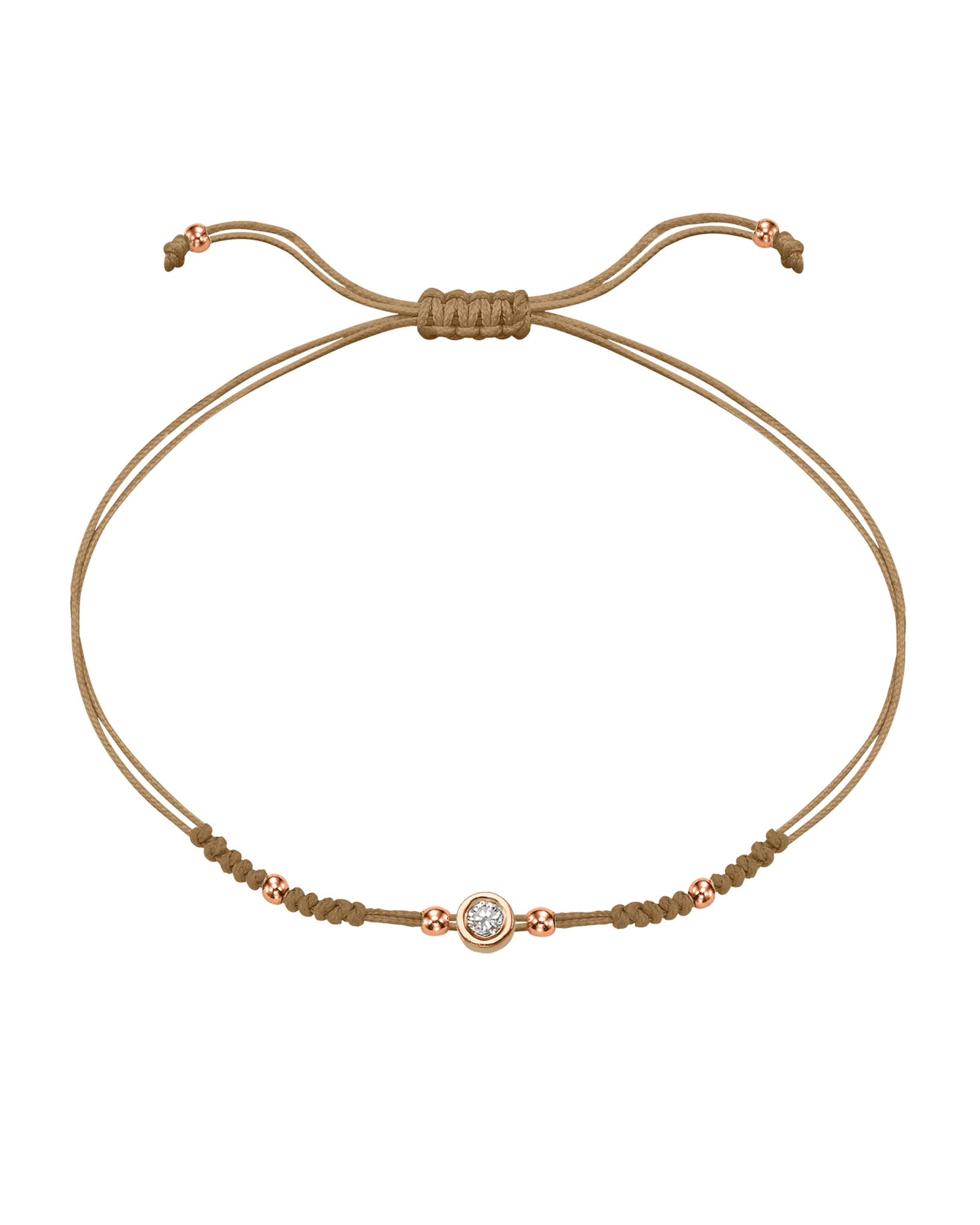 Le String of Love 2022 Edition - Or Rose 14 carats Bracelets 14K Solid Gold Camel Medium: 0.05 carats 