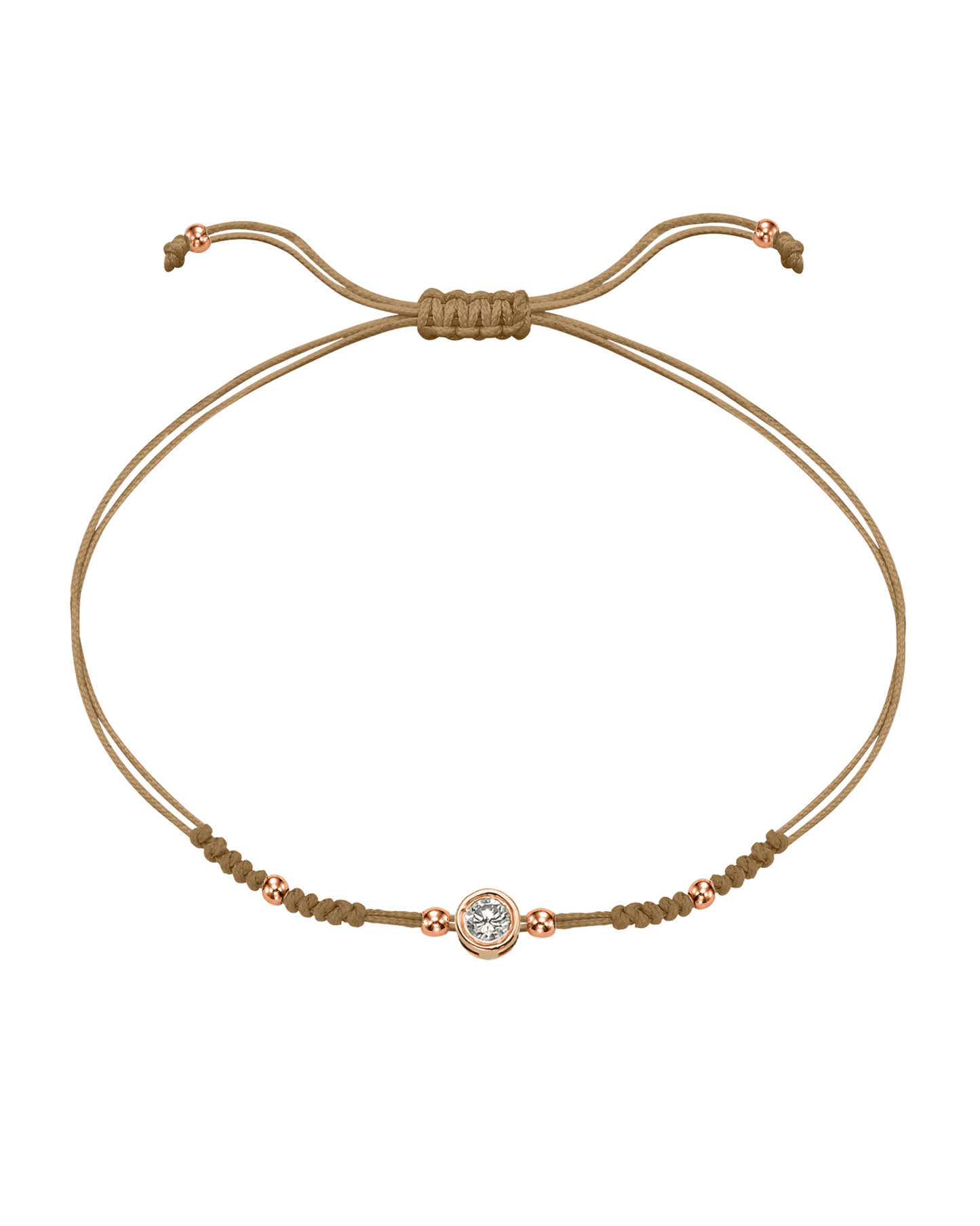 Le String of Love 2022 Edition - Or Rose 14 carats Bracelets 14K Solid Gold Camel Large: 0.10 carats 