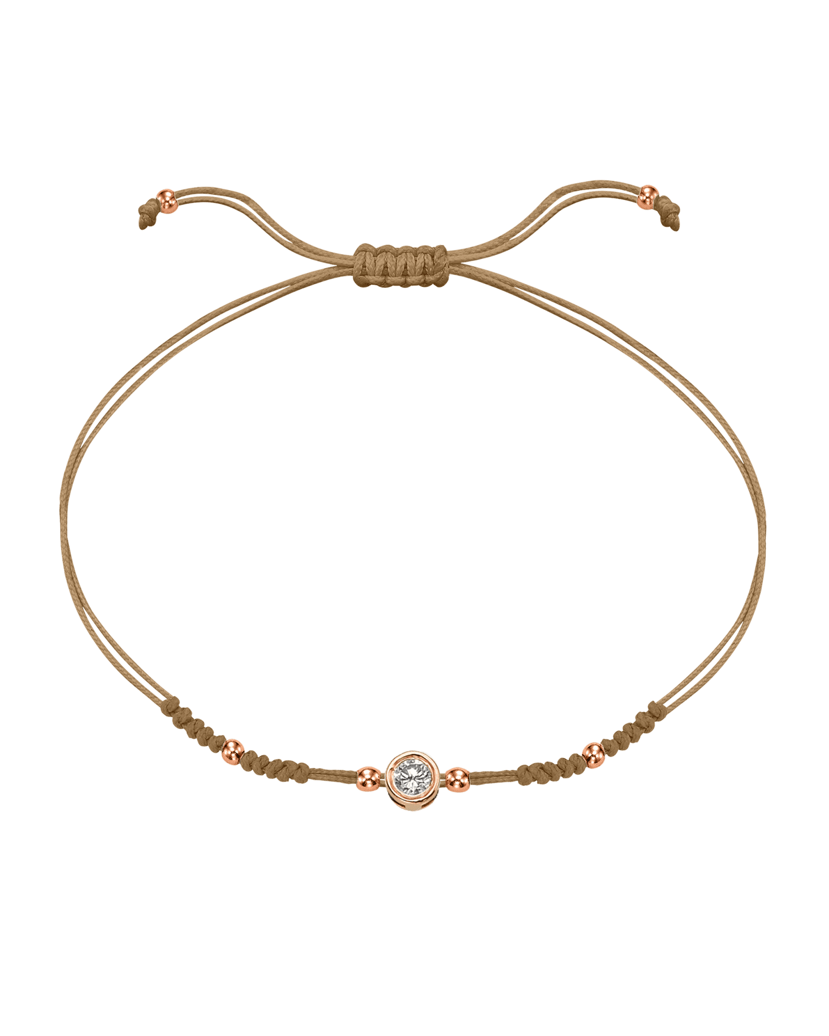 Le String of Love 2022 Edition - Or Rose 14 carats Bracelets 14K Solid Gold Camel Large: 0.10 carats 