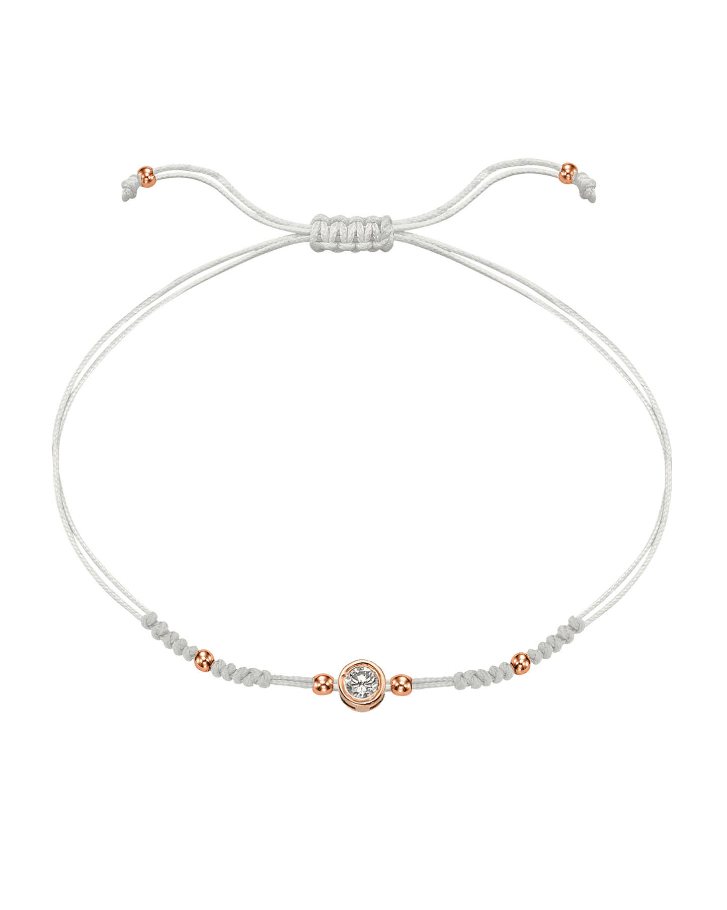 Le String of Love 2022 Edition - Or Rose 14 carats Bracelets 14K Solid Gold Perle Large: 0.10 carats 