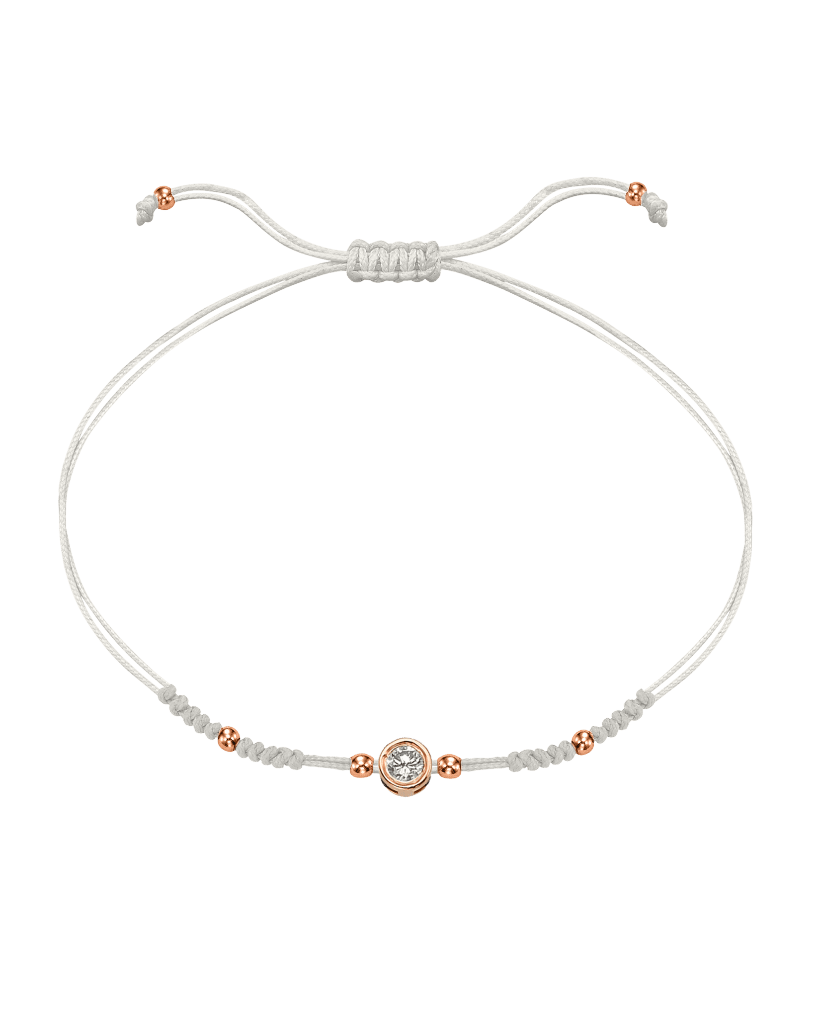 Le String of Love 2022 Edition - Or Rose 14 carats Bracelets 14K Solid Gold Perle Large: 0.10 carats 