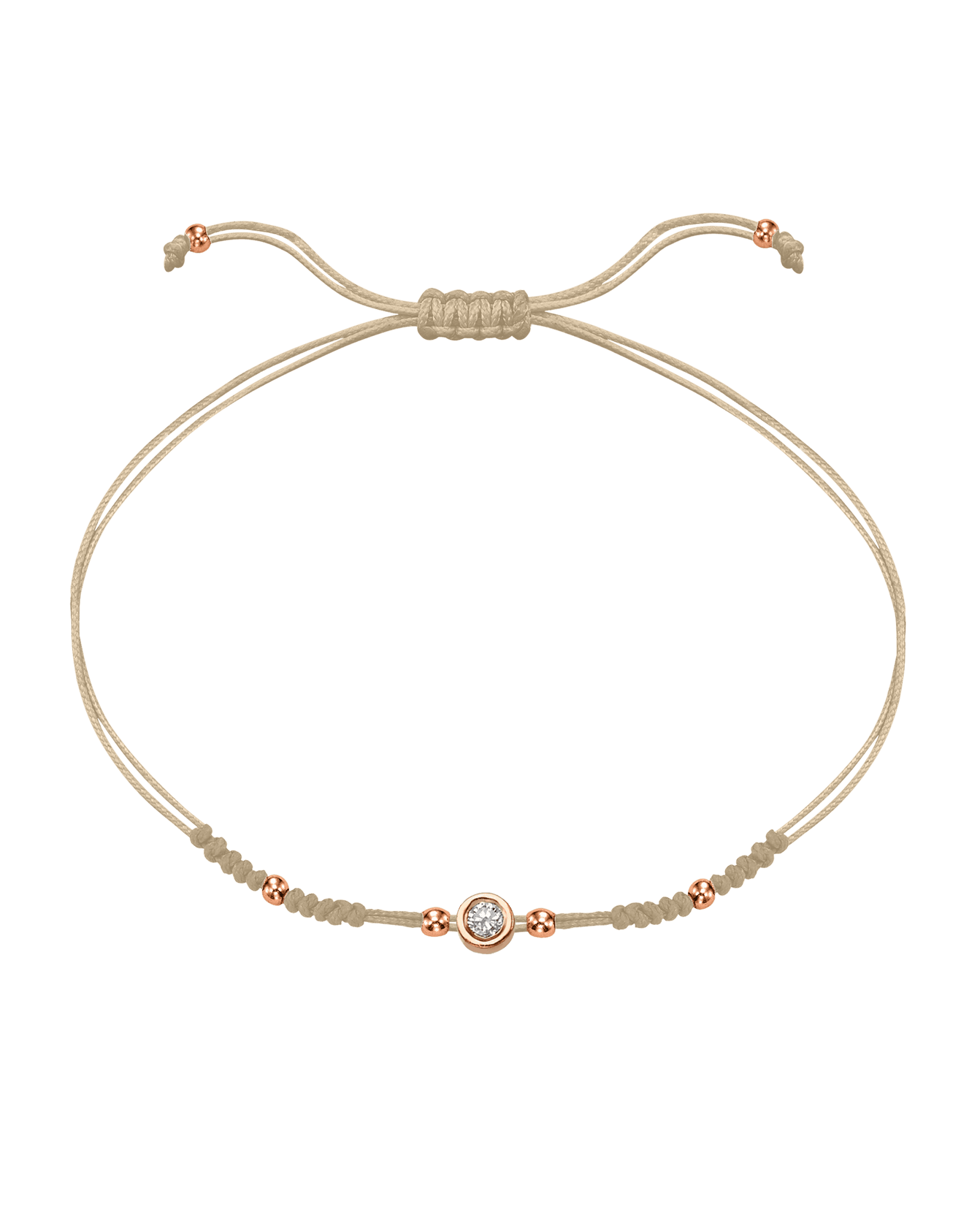 Le String of Love 2022 Edition - Or Rose 14 carats Bracelets 14K Solid Gold Beige Medium: 0.05 carats 