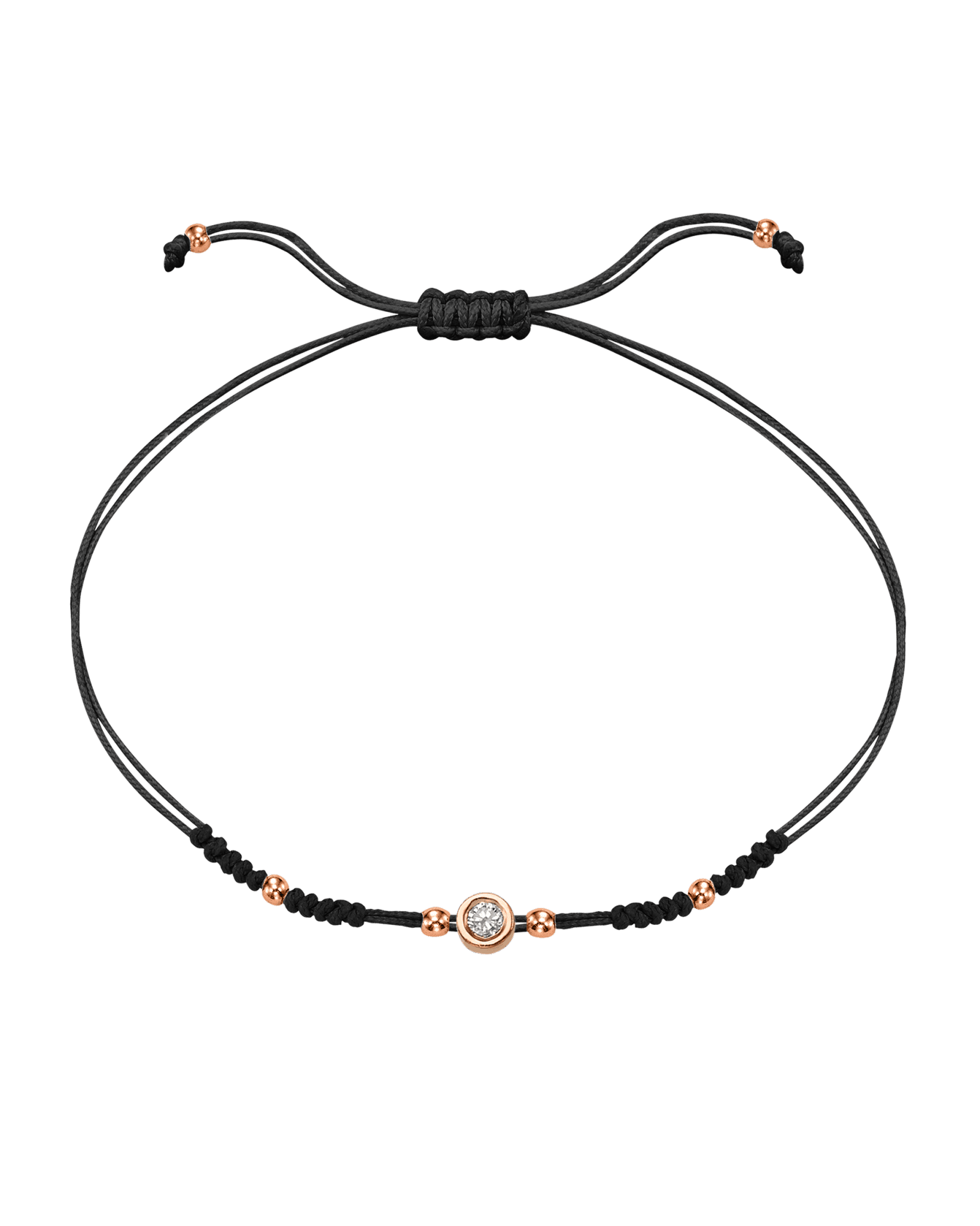 Le String of Love 2022 Edition - Or Rose 14 carats Bracelets 14K Solid Gold Noir Medium: 0.05 carats 