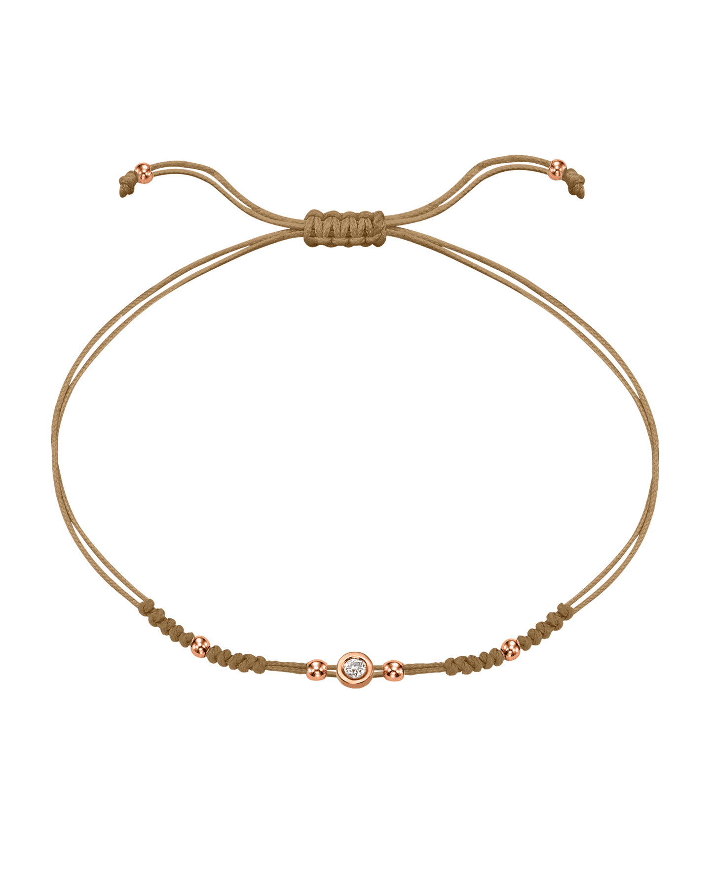 Le String of Love 2022 Edition - Or Rose 14 carats Bracelets 14K Solid Gold Camel Small: 0.03 carats 