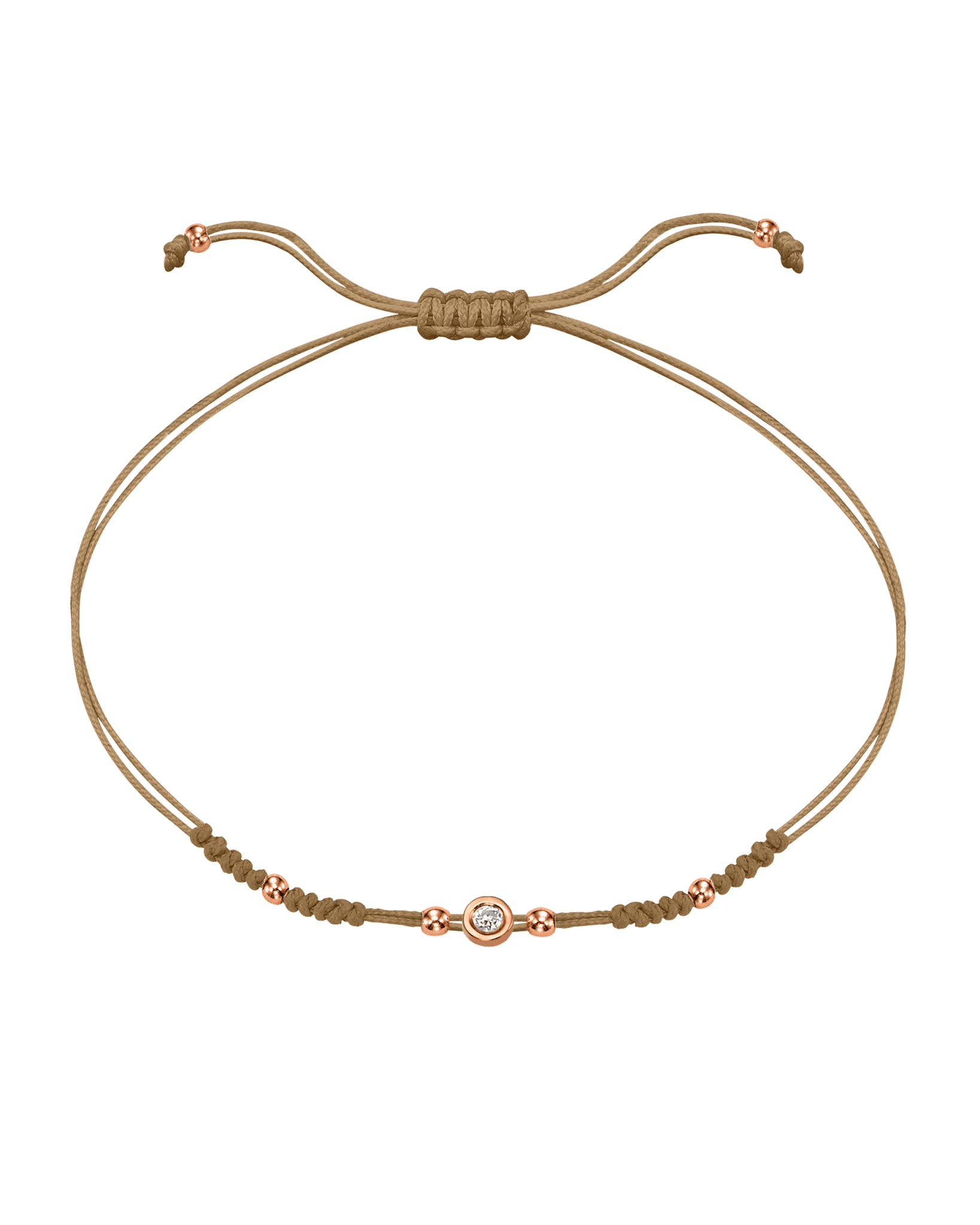 Le String of Love 2022 Edition - Or Rose 14 carats Bracelets 14K Solid Gold Camel Small: 0.03 carats 