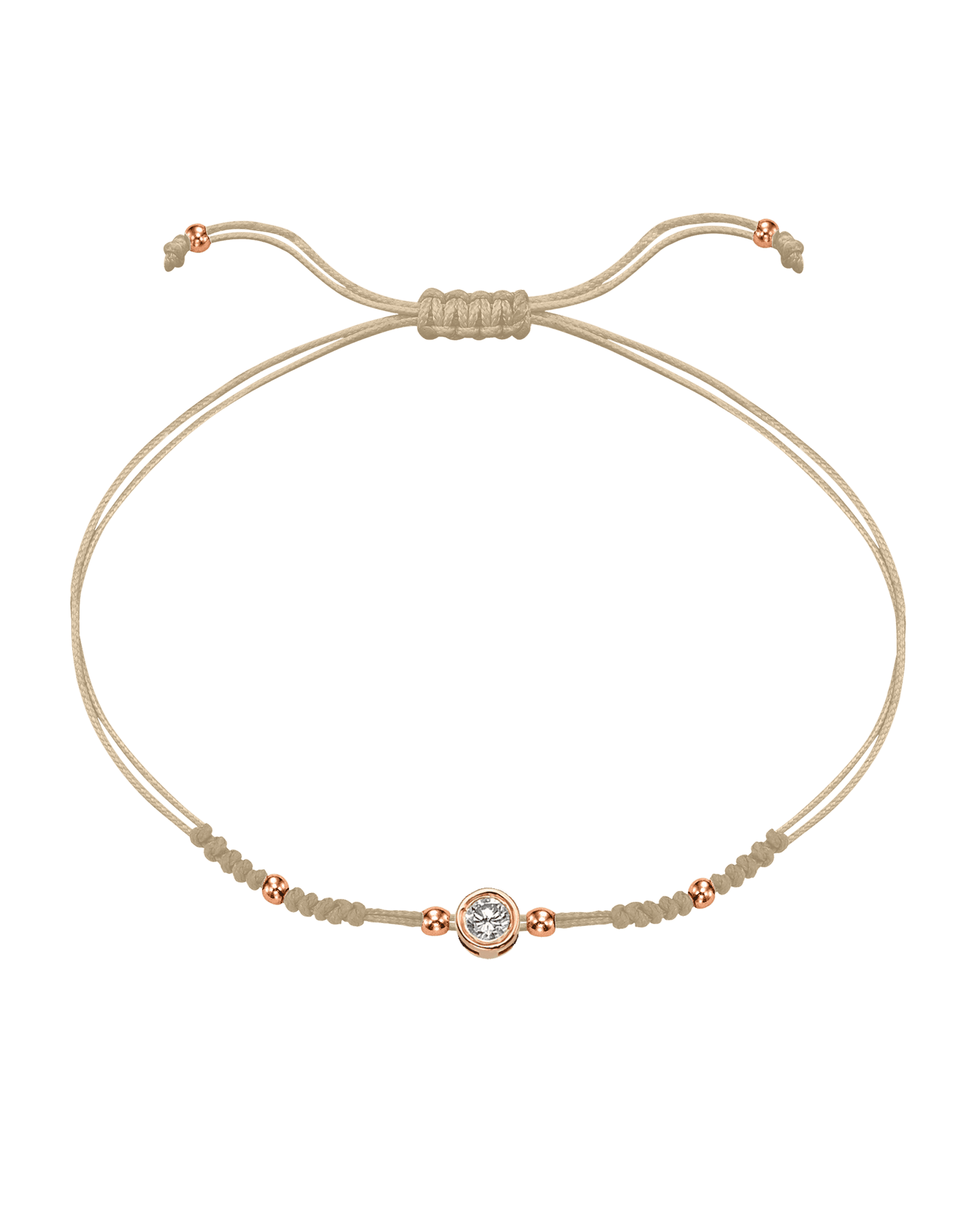 Le String of Love 2022 Edition - Or Rose 14 carats Bracelets 14K Solid Gold Beige Large: 0.10 carats 