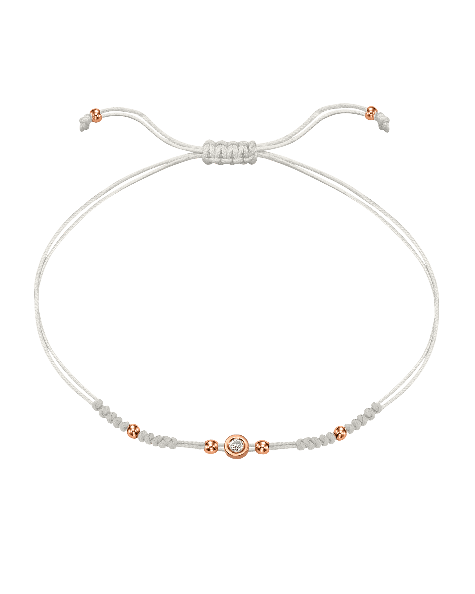 Le String of Love 2022 Edition - Or Rose 14 carats Bracelets 14K Solid Gold Perle Small: 0.03 carats 