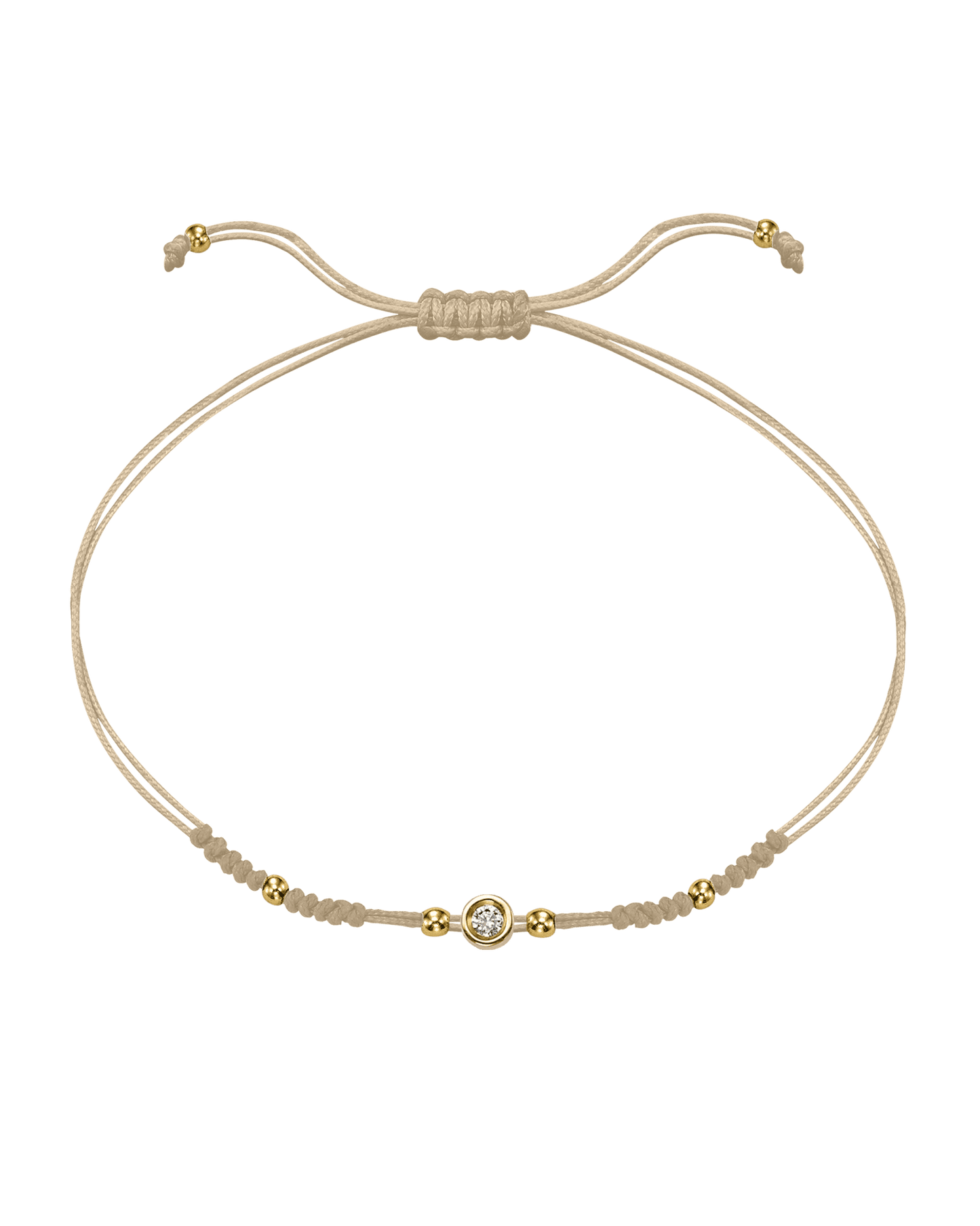 Le String of Love 2022 Edition - Or Jaune 14 carats Bracelets 14K Solid Gold Beige Small: 0.03 carats 