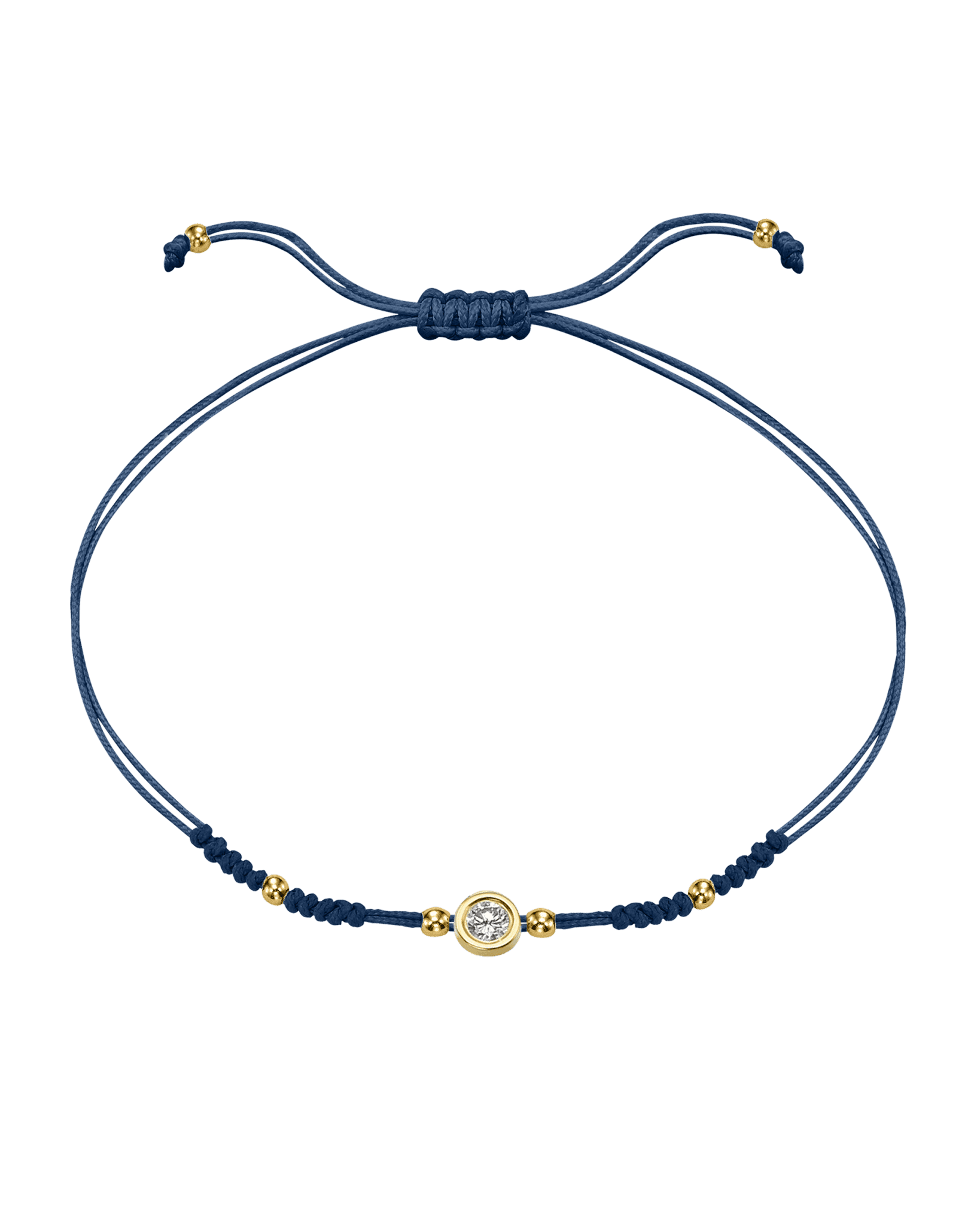 Le String of Love 2022 Edition - Or Jaune 14 carats Bracelets 14K Solid Gold Bleu Indigo Large: 0.10 carats 