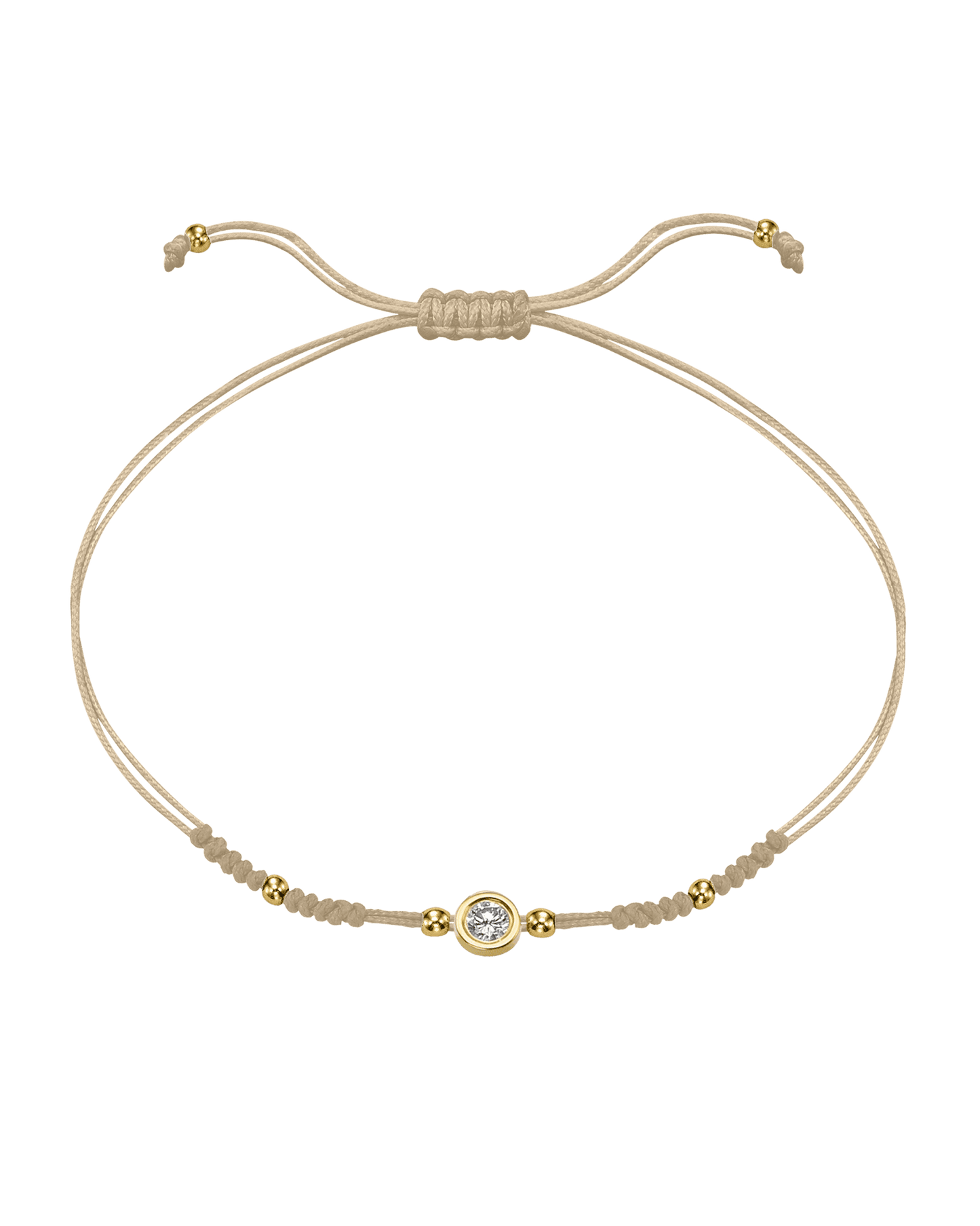 Le String of Love 2022 Edition - Or Jaune 14 carats Bracelets 14K Solid Gold Beige Large: 0.10 carats 