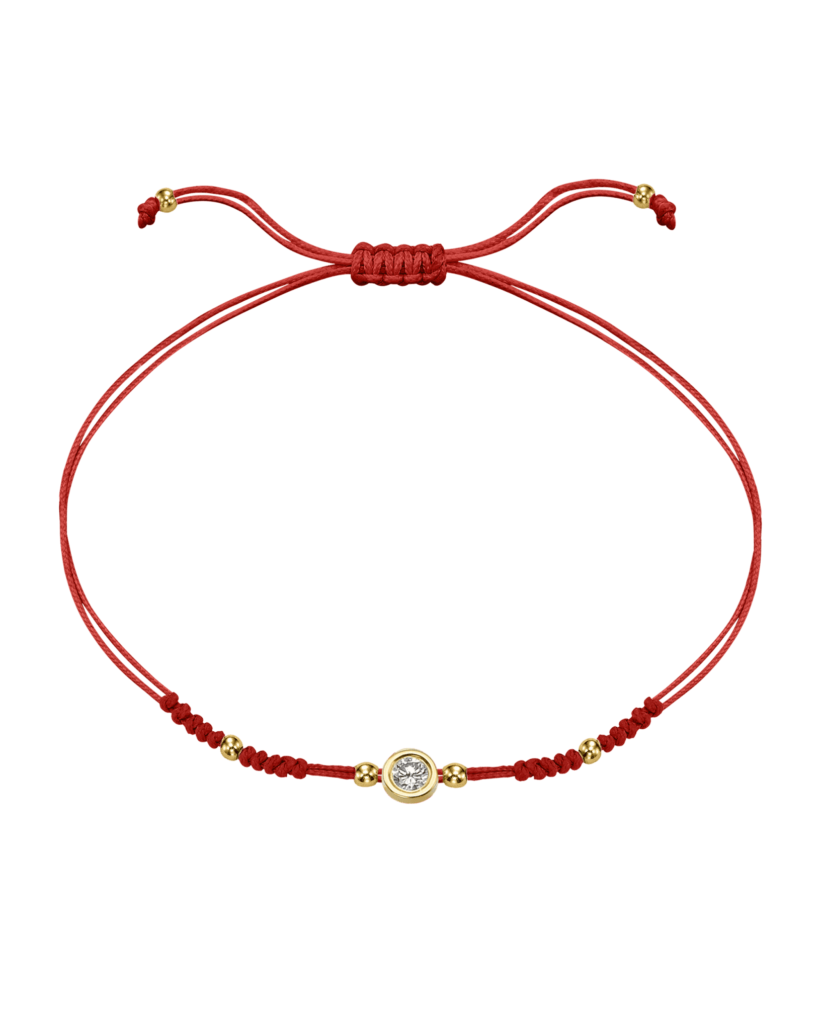 Le String of Love 2022 Edition - Or Jaune 14 carats Bracelets 14K Solid Gold Rouge Large: 0.10 carats 