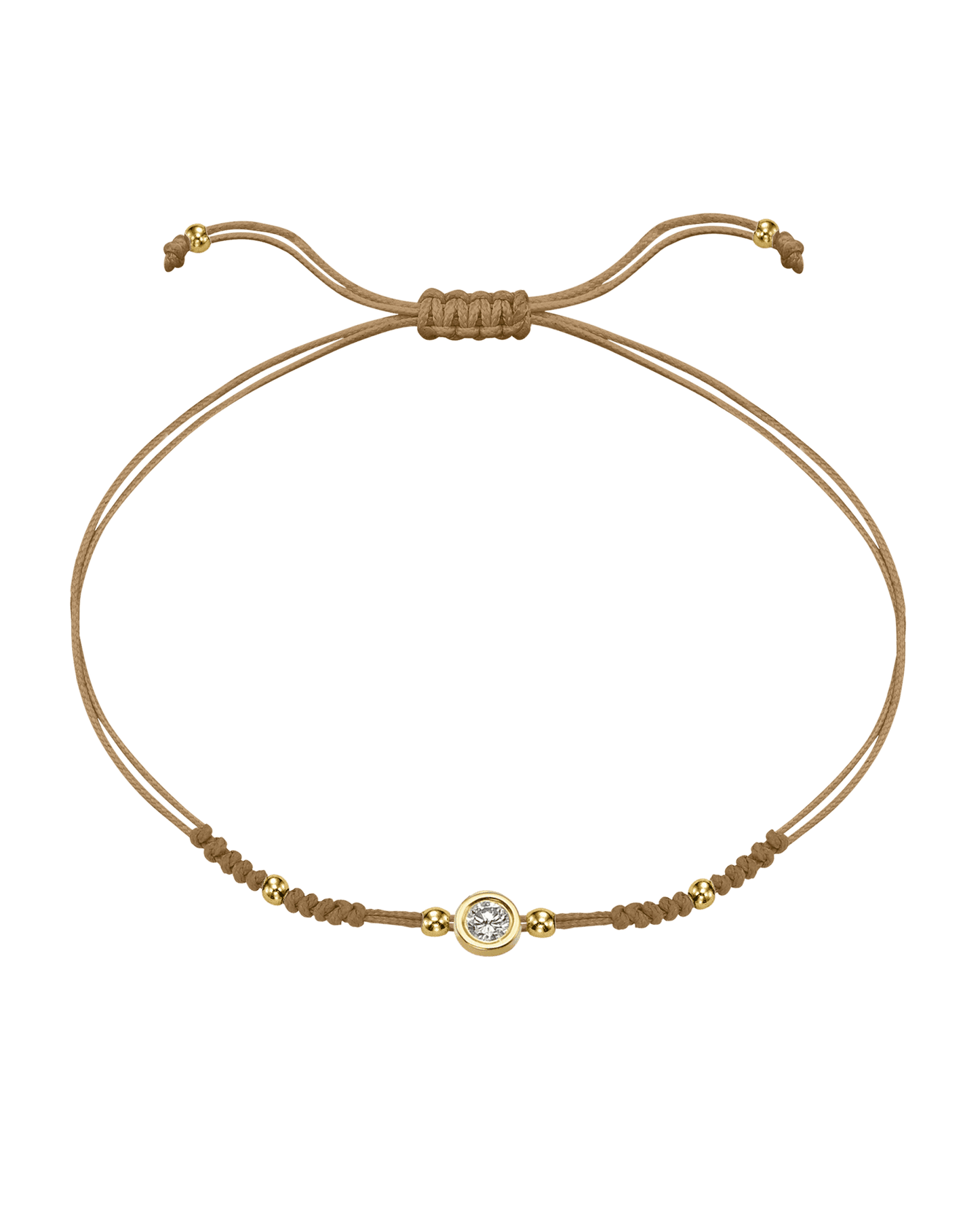 Le String of Love 2022 Edition - Or Jaune 14 carats Bracelets 14K Solid Gold Camel Large: 0.10 carats 