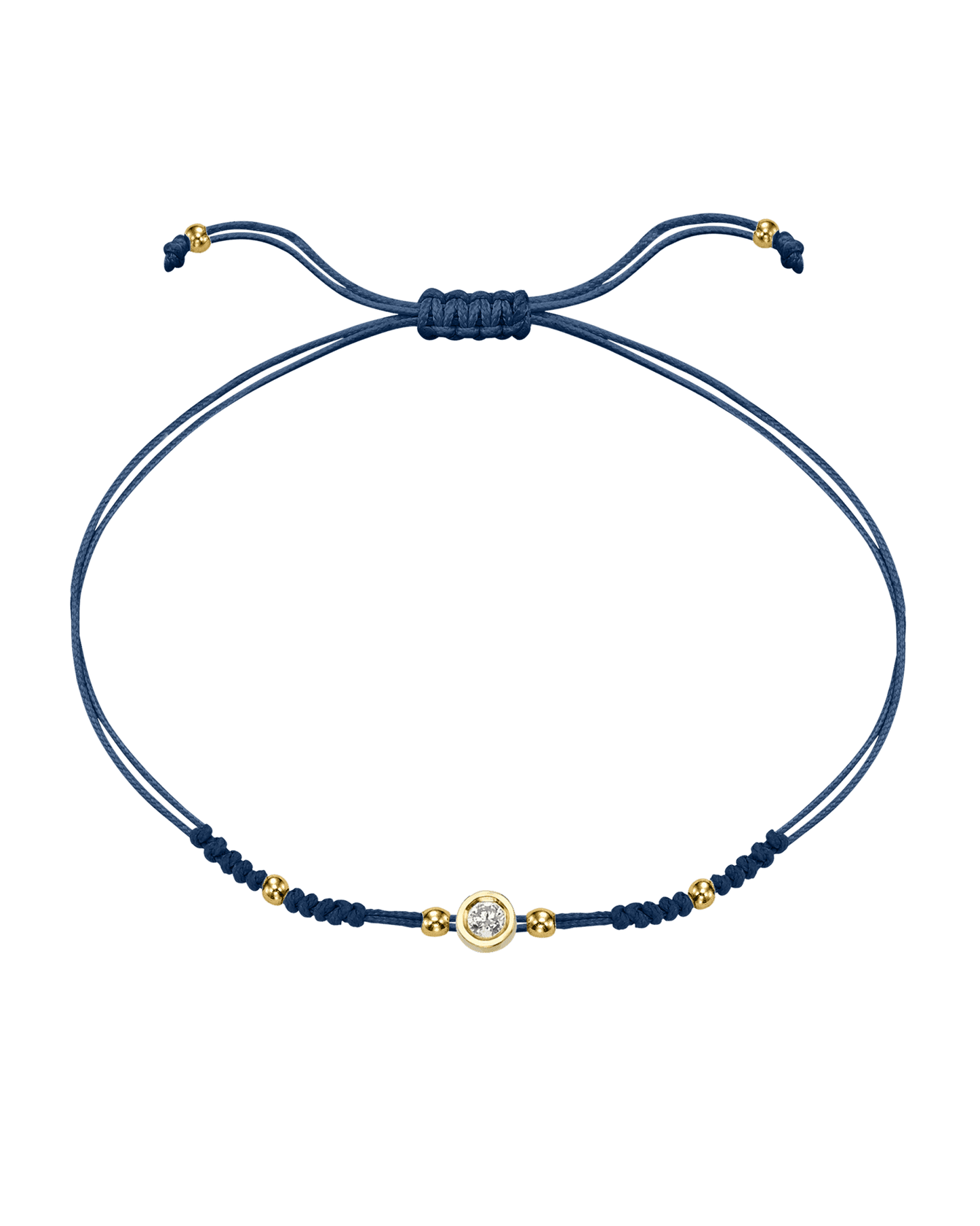 Le String of Love 2022 Edition - Or Jaune 14 carats Bracelets 14K Solid Gold Bleu Indigo Medium: 0.05 carats 