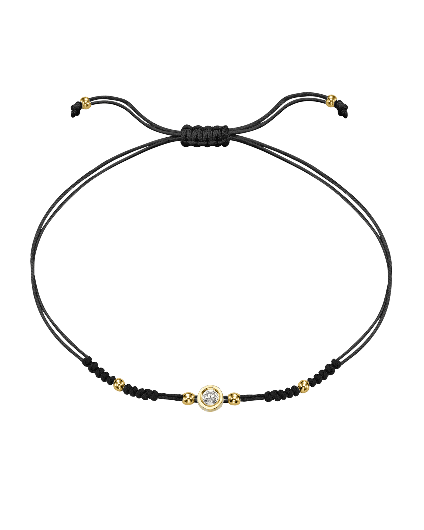 Le String of Love 2022 Edition - Or Jaune 14 carats Bracelets 14K Solid Gold Noir Medium: 0.05 carats 