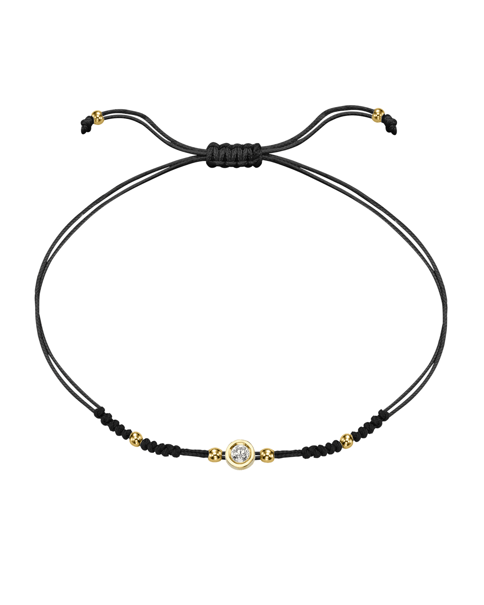 Le String of Love 2022 Edition - Or Jaune 14 carats Bracelets 14K Solid Gold Noir Medium: 0.05 carats 