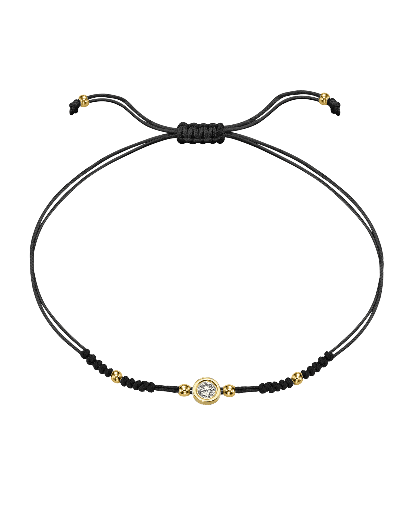 Le String of Love 2022 Edition - Or Jaune 14 carats Bracelets 14K Solid Gold Noir Large: 0.10 carats 