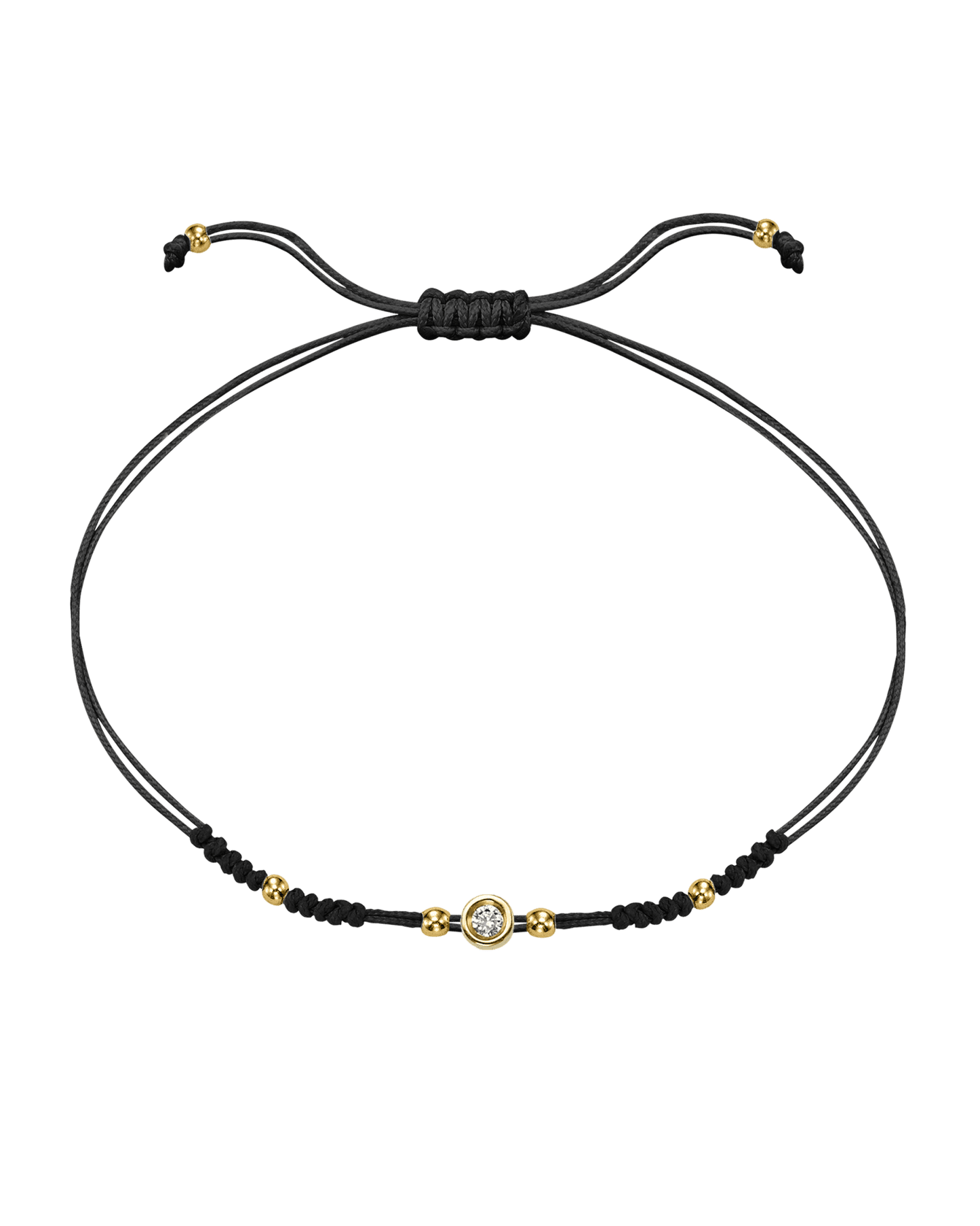 Le String of Love 2022 Edition - Or Jaune 14 carats Bracelets 14K Solid Gold Noir Small: 0.03 carats 