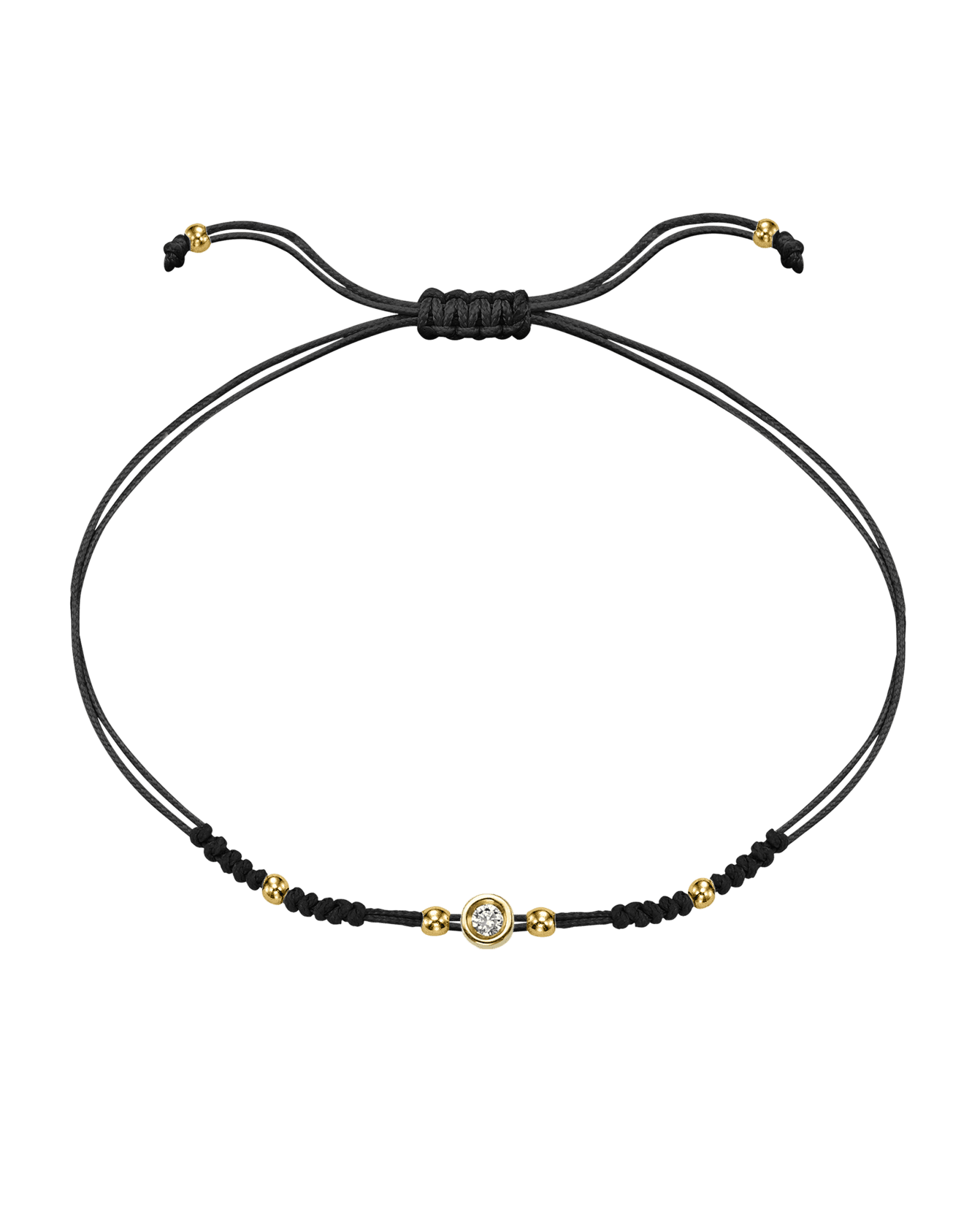 Le String of Love 2022 Edition - Or Jaune 14 carats Bracelets 14K Solid Gold Noir Small: 0.03 carats 