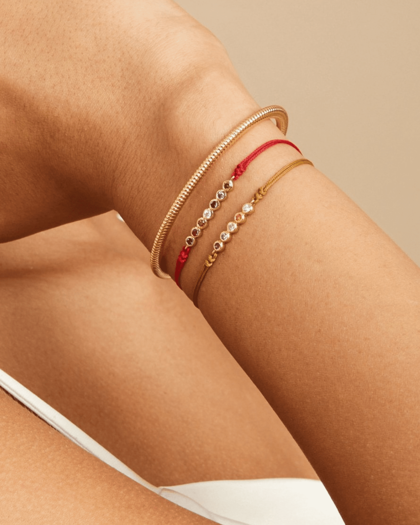 Bracelet Pierres Précieuses - Or Rose 14 carats Bracelet 14K Solid Gold 