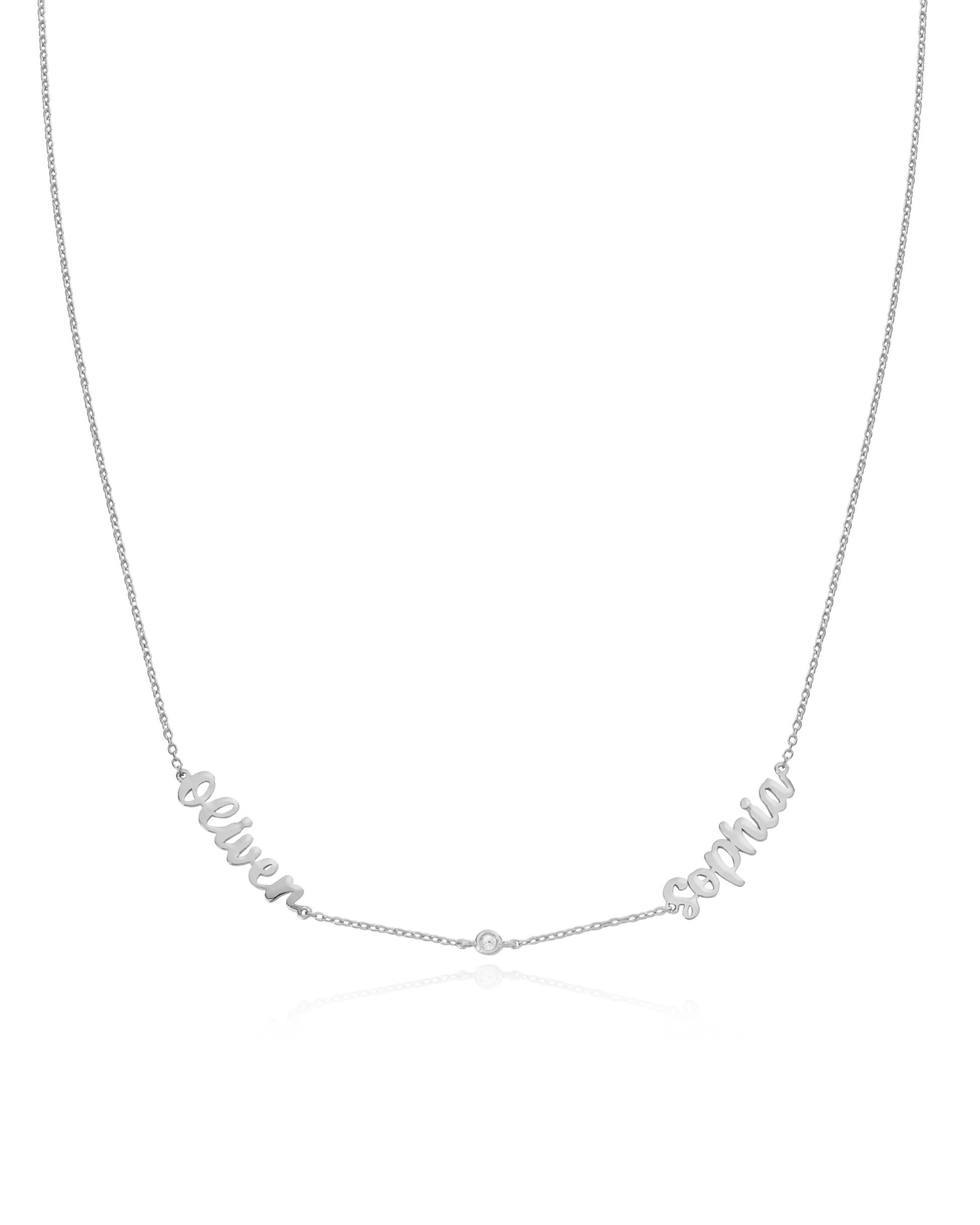 Name Necklace with Diamonds - 18K Rose Vermeil Necklaces magal-dev 