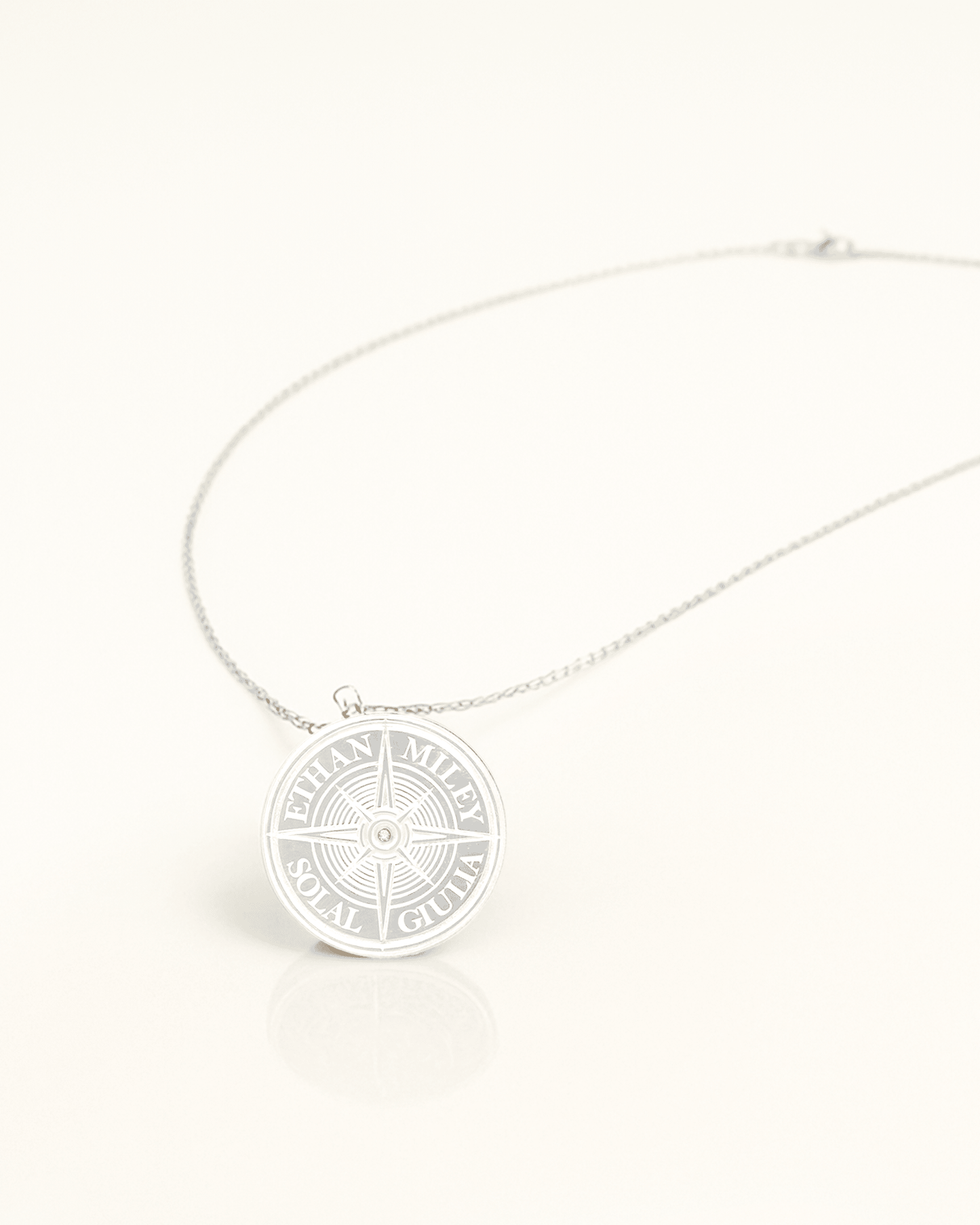 True North Diamond Necklace - 925 Sterling Silver Necklaces magal-dev 