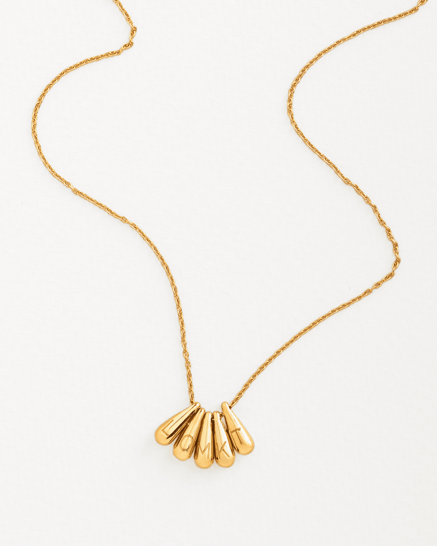 Drop Initial Necklace - 18K Gold Vermeil Necklaces magal-dev 1 Drop 16” 