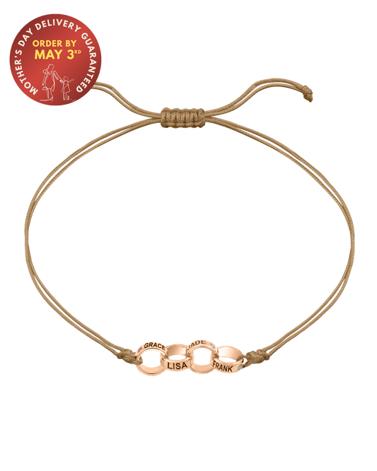 Engravable Links of Love - 14K Rose Gold Bracelets magal-dev 