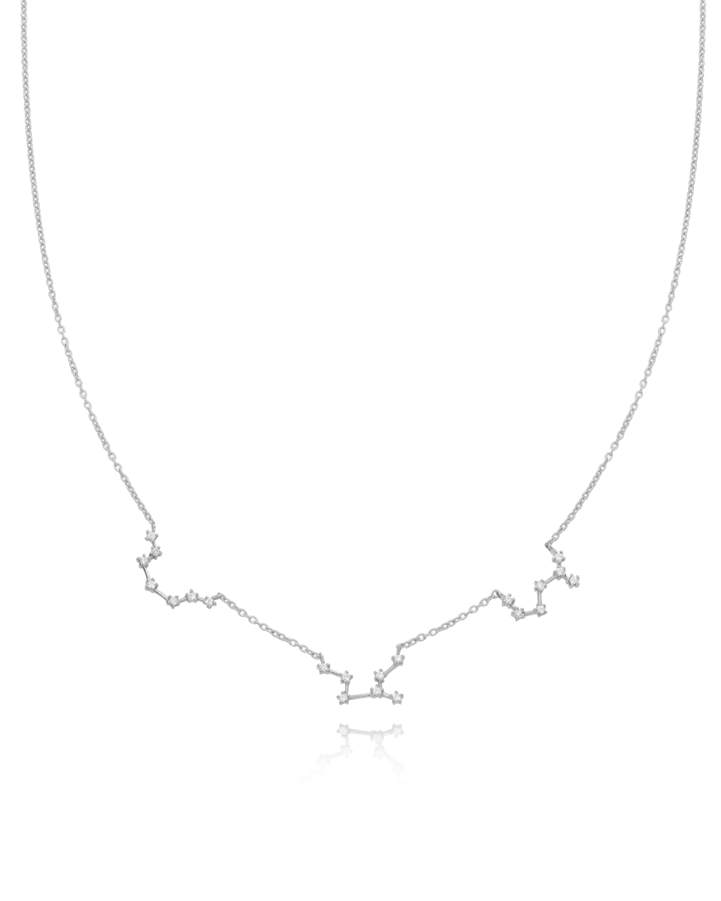 Constellation Necklace with Diamonds - 925 Sterling Silver Necklaces magal-dev 1 Constellation 16" 