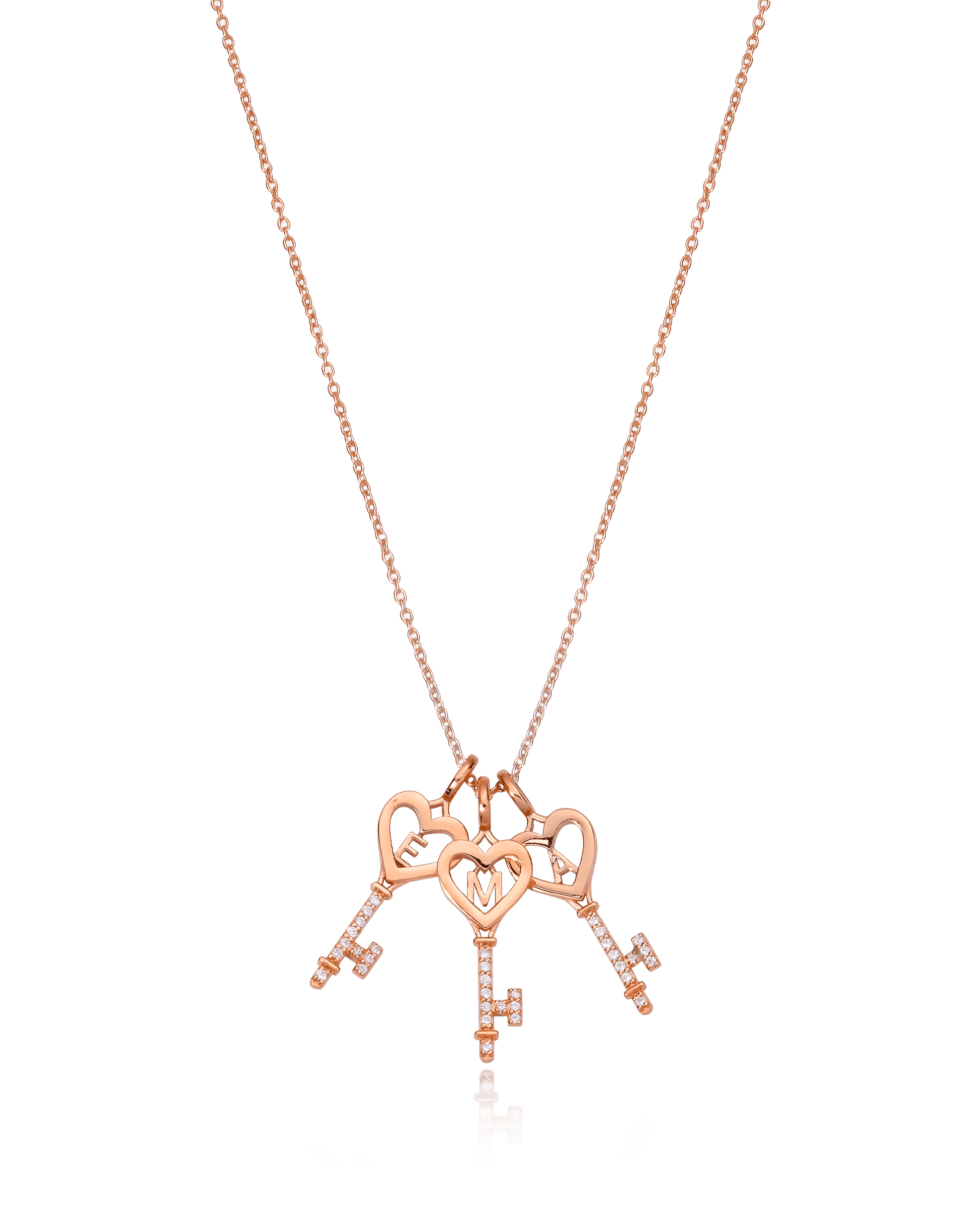 Key To My Heart - 18K Rose Vermeil Necklaces magal-dev 1 Key 16" 