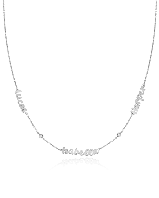 Collier Prénom(s) & Diamants - Argent 925 Necklaces magal-dev 1 Nom + 1 Diamant 40cm 