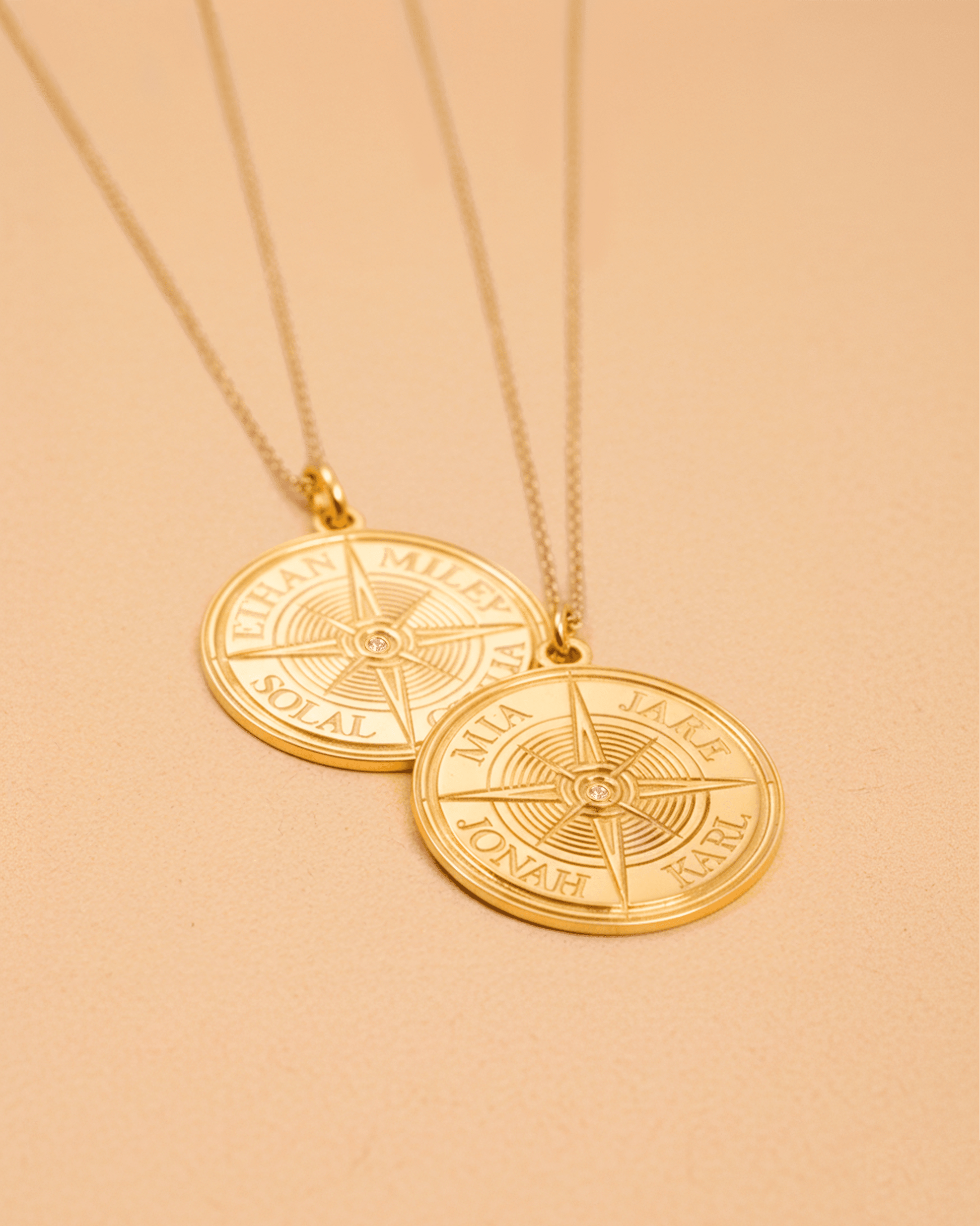 True North Diamond Necklace - 18K Gold Vermeil Necklaces magal-dev 
