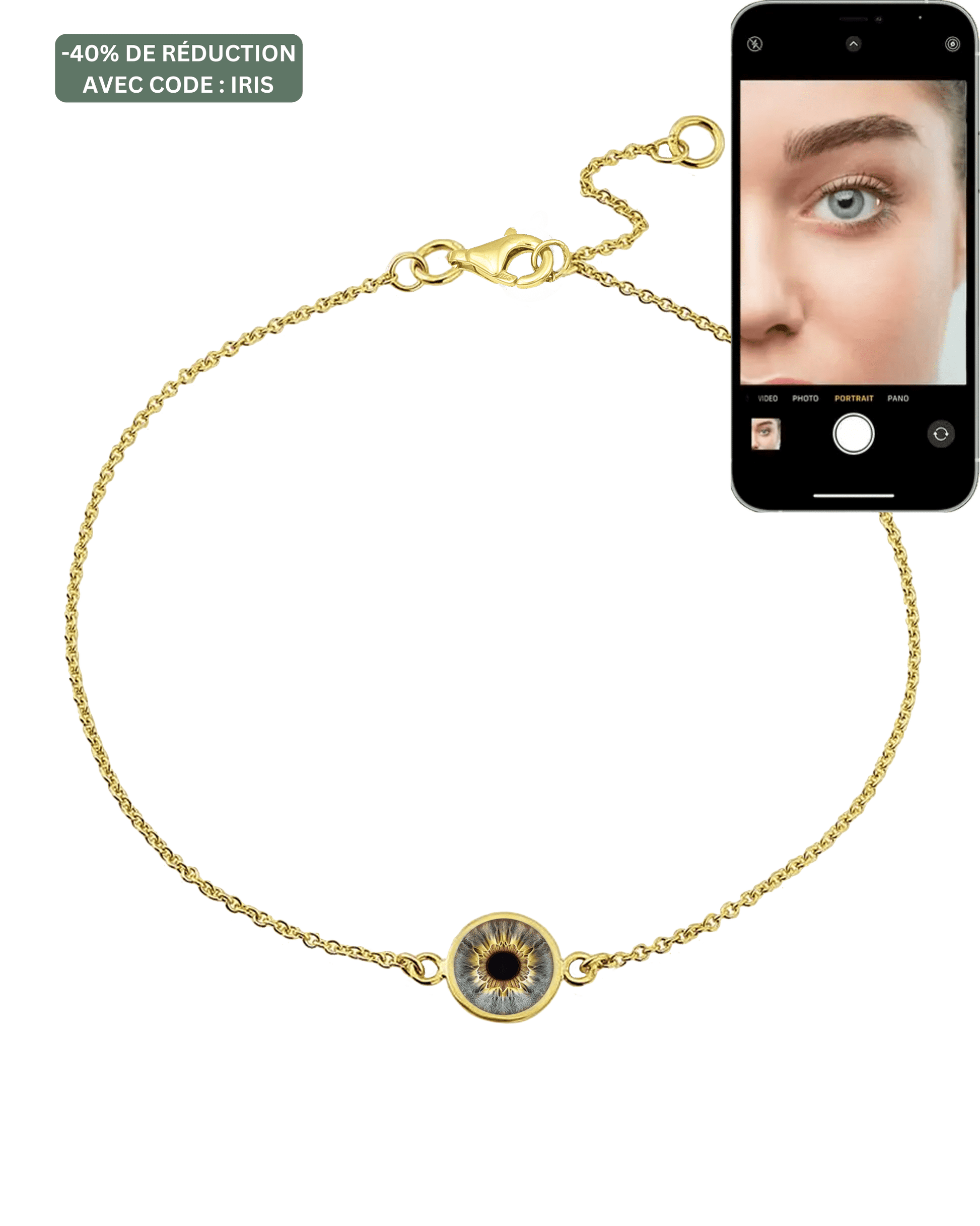 BRACELET MAGAL MY IRIS™ - Or Jaune Plaqué 18 carats Necklaces magal-dev 1 Iris 15cm + 2cm 