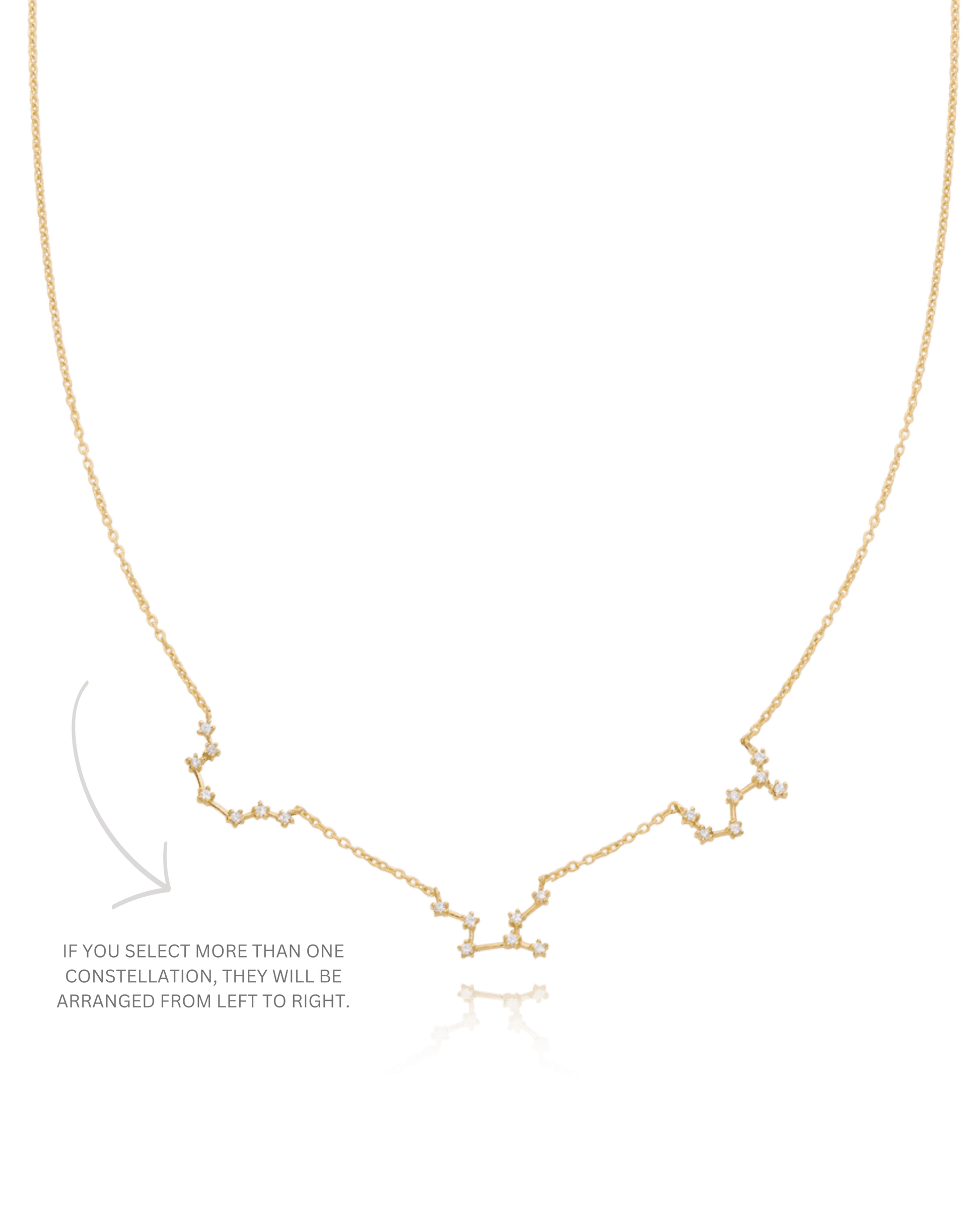 Collier Constellation avec diamants - Or Jaune 14 carats Necklaces magal-dev 
