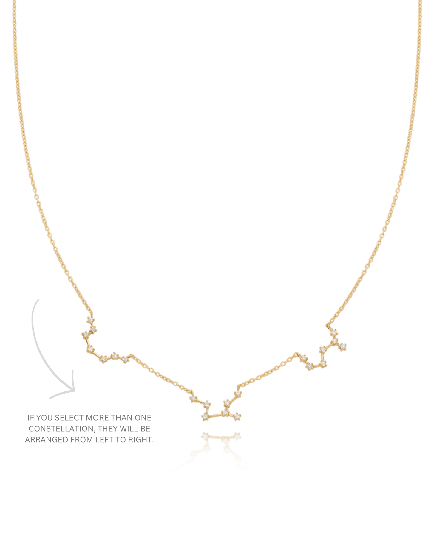 Collier Constellation avec diamants - Or Rose Plaqué 18 carats Necklaces magal-dev 