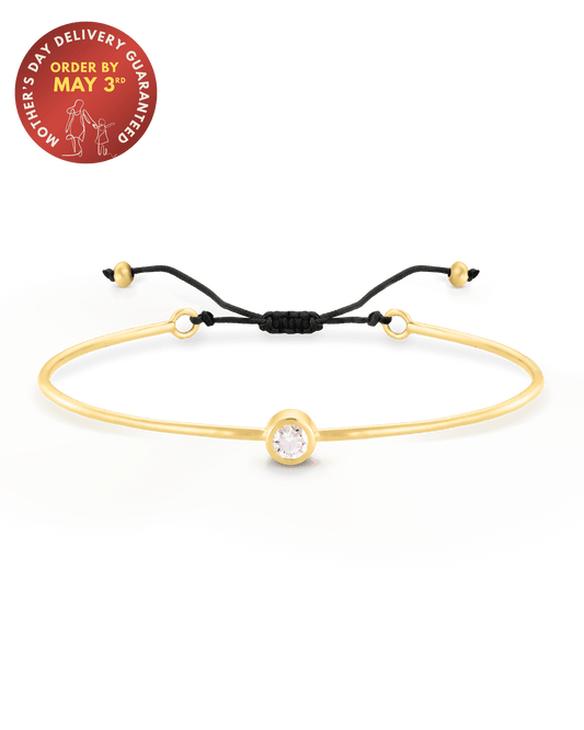 The Diamond Cord Bangle - 18K Gold Vermeil Bracelets magal-dev 