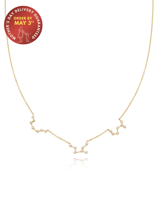 Constellation Necklace with Diamonds - 14K Yellow Gold Necklaces magal-dev 