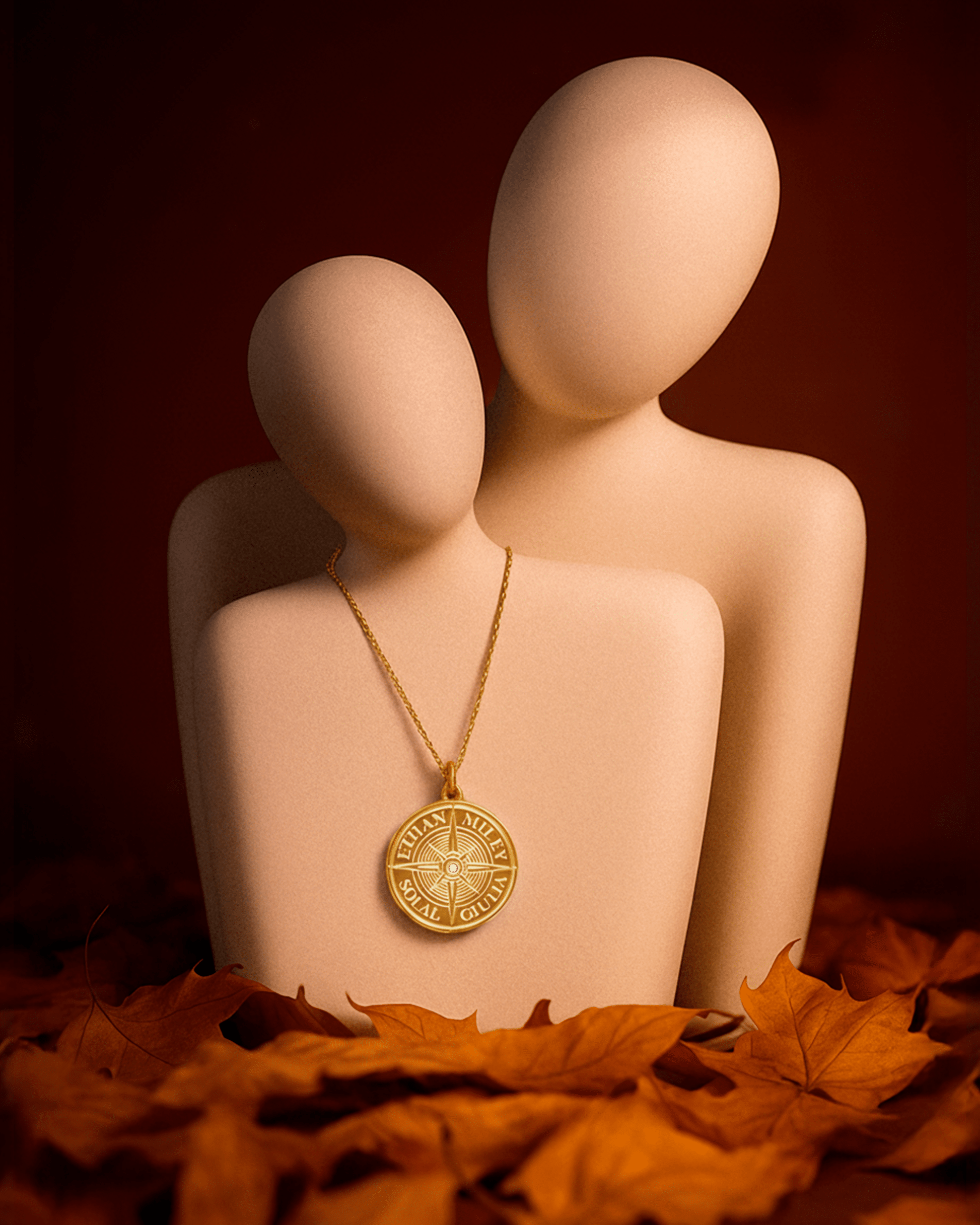 True North Diamond Necklace - 18K Rose Gold Vermeil Necklaces magal-dev 