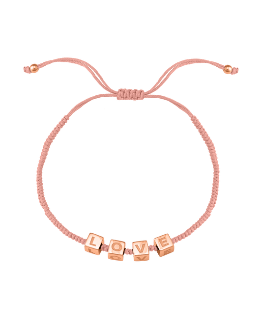 Pink : Alpha Block Bracelet - 18K Rose Vermeil Bracelets magal-dev Flamingo 1 