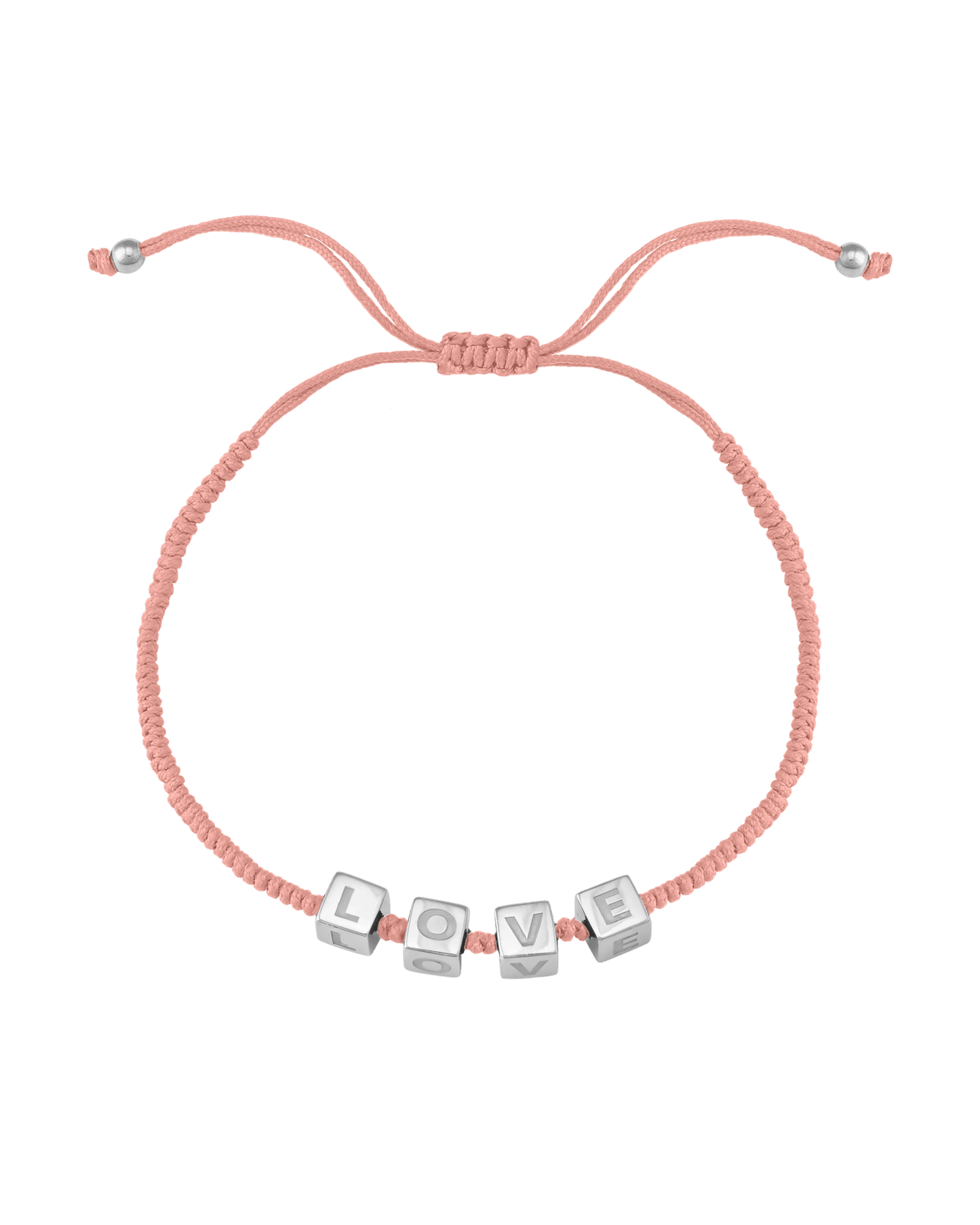 Pink : Alpha Block Bracelet - 925 Sterling Silver Bracelets magal-dev Flamingo 1 