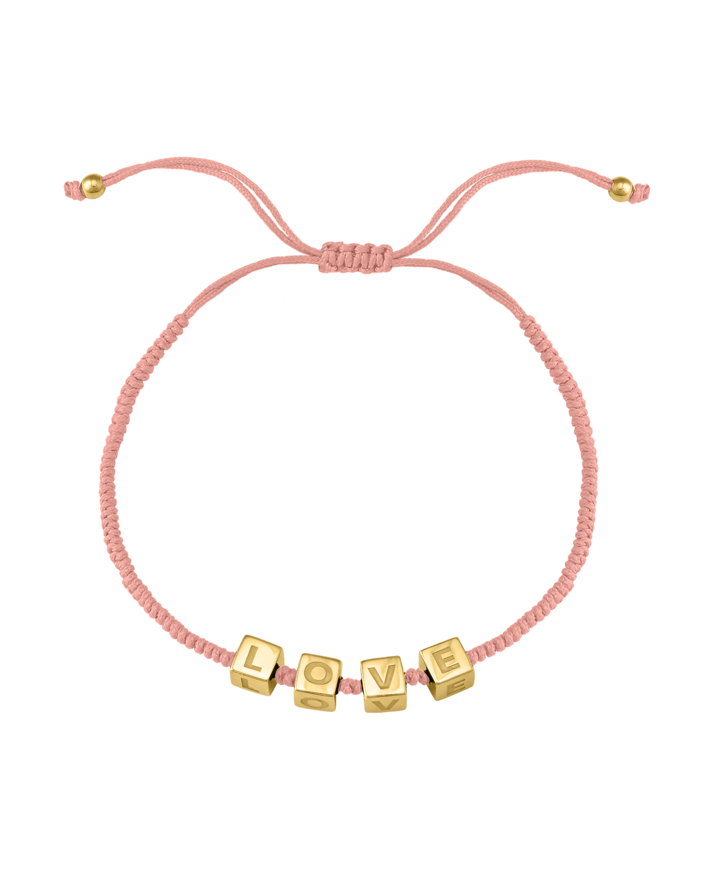 Pink : Alpha Block Bracelet - 18K Rose Vermeil Bracelets magal-dev 