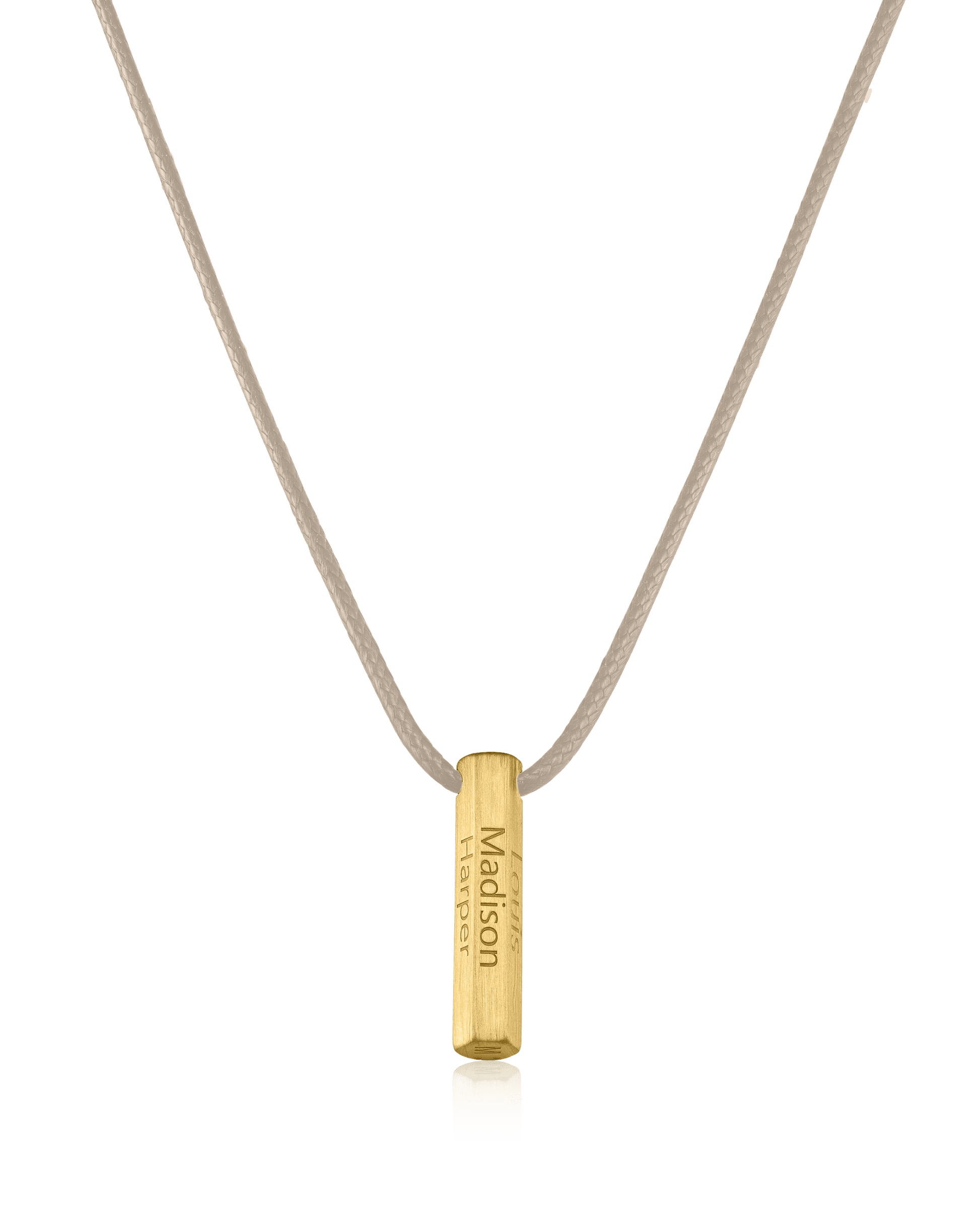 Apex Bar Necklace - 18K Gold Vermeil Necklaces magal-dev Beige 1 Name Adjustable cord 20"- 24"