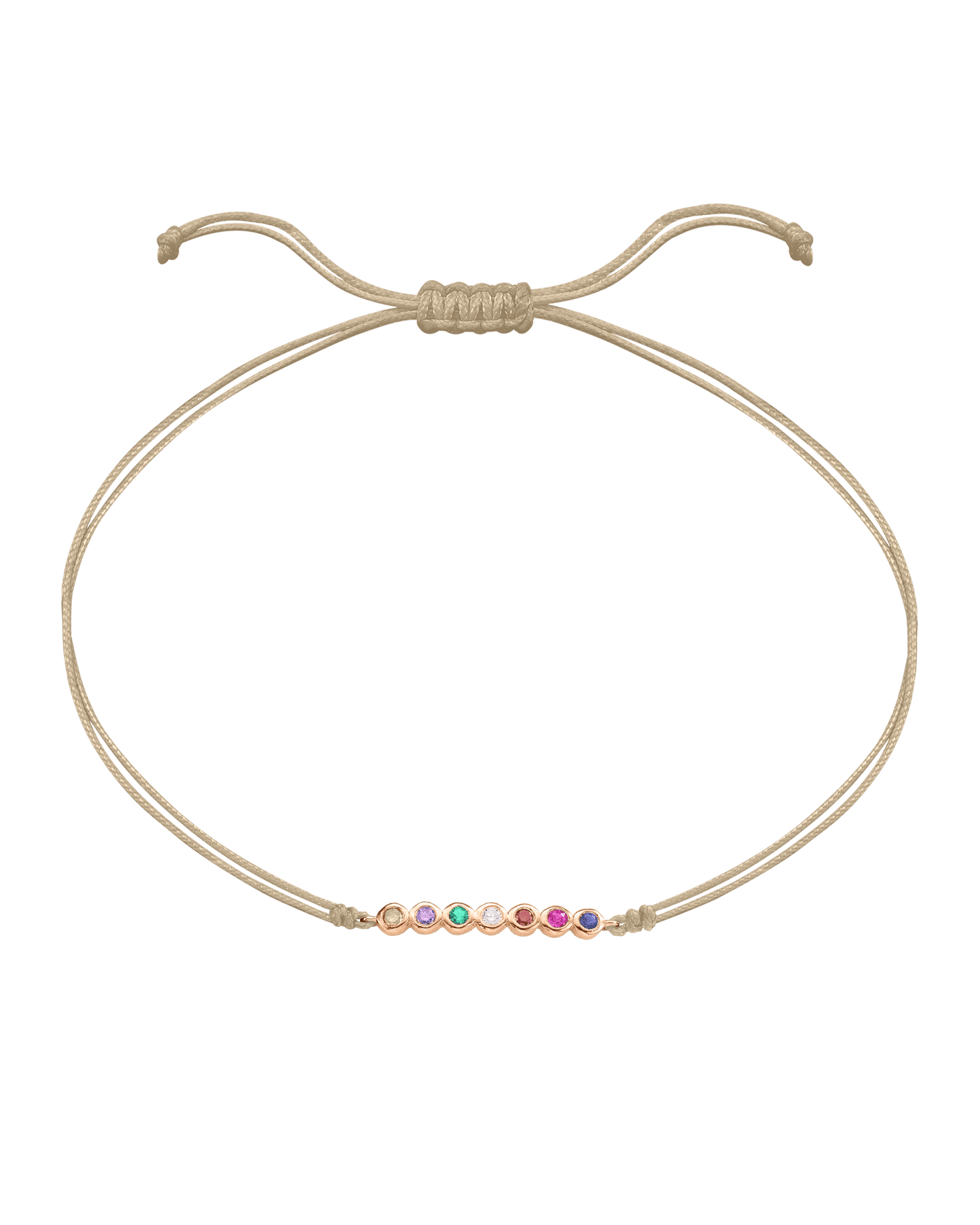 Bracelet Pierres Précieuses - Or Rose 14 carats Bracelet 14K Solid Gold Sable 2 