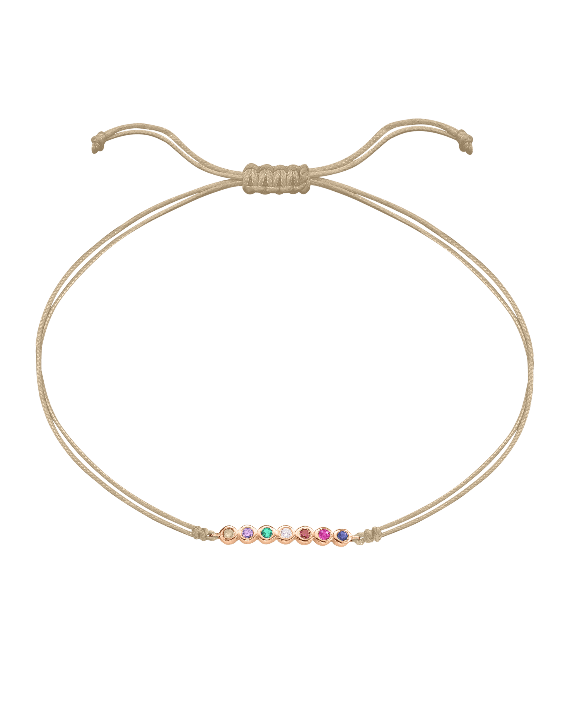 Bracelet Pierres Précieuses - Or Rose 14 carats Bracelet 14K Solid Gold Sable 2 