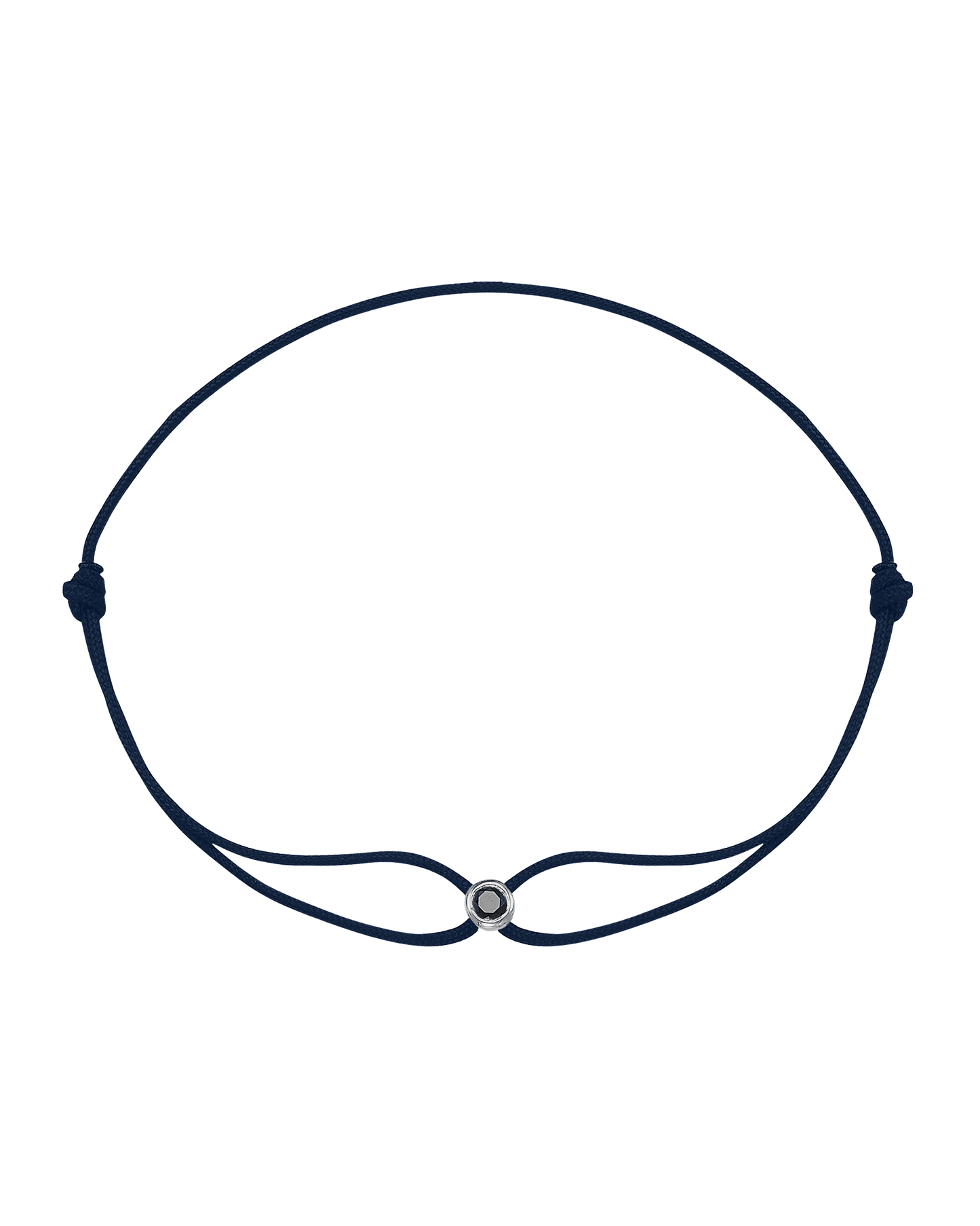 Le String of Love Diamant Noir - Or Blanc 14 carats Bracelets magal-dev Navy Blue 