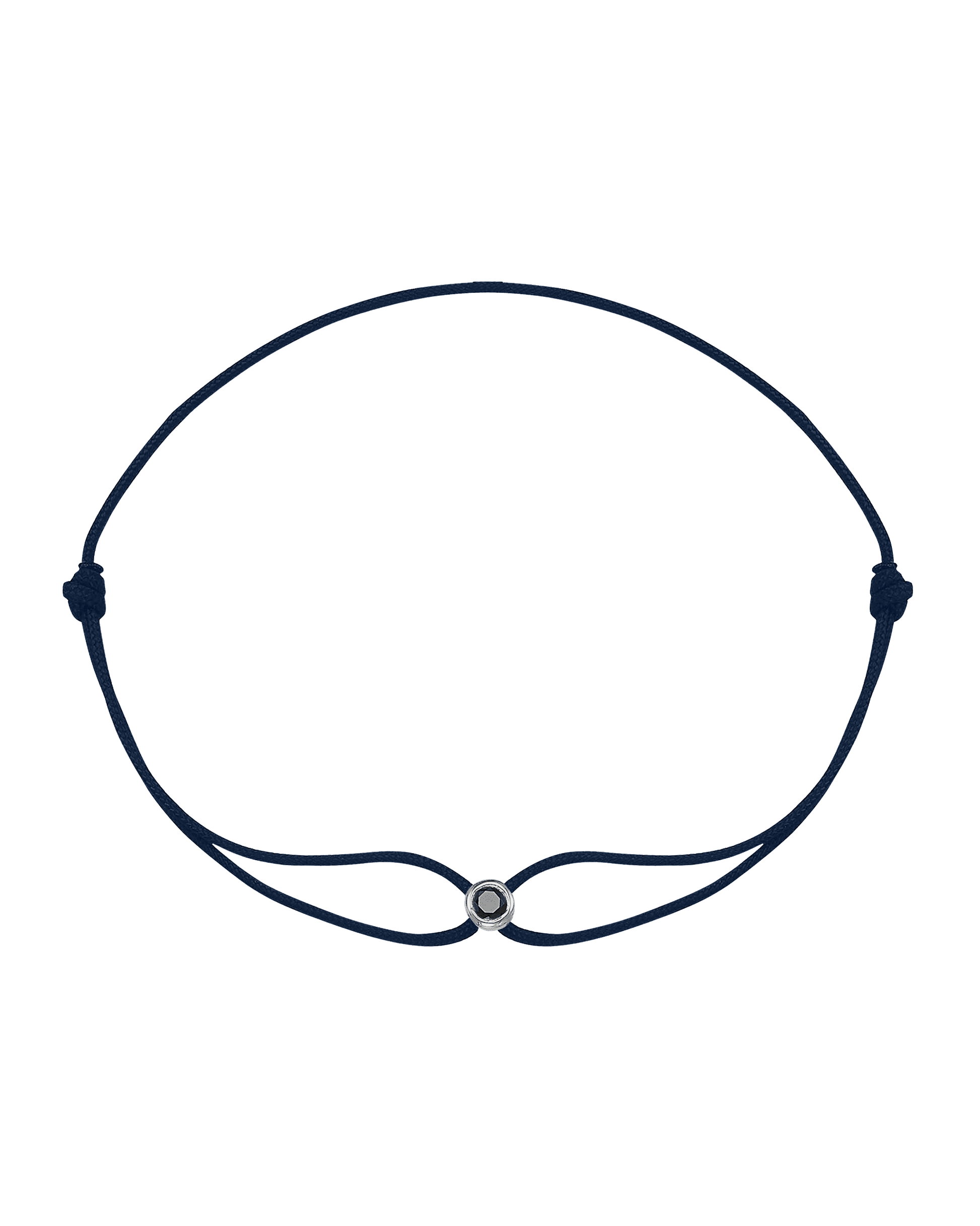 Le String of Love Diamant Noir - Or Blanc 14 carats Bracelets magal-dev Navy Blue 