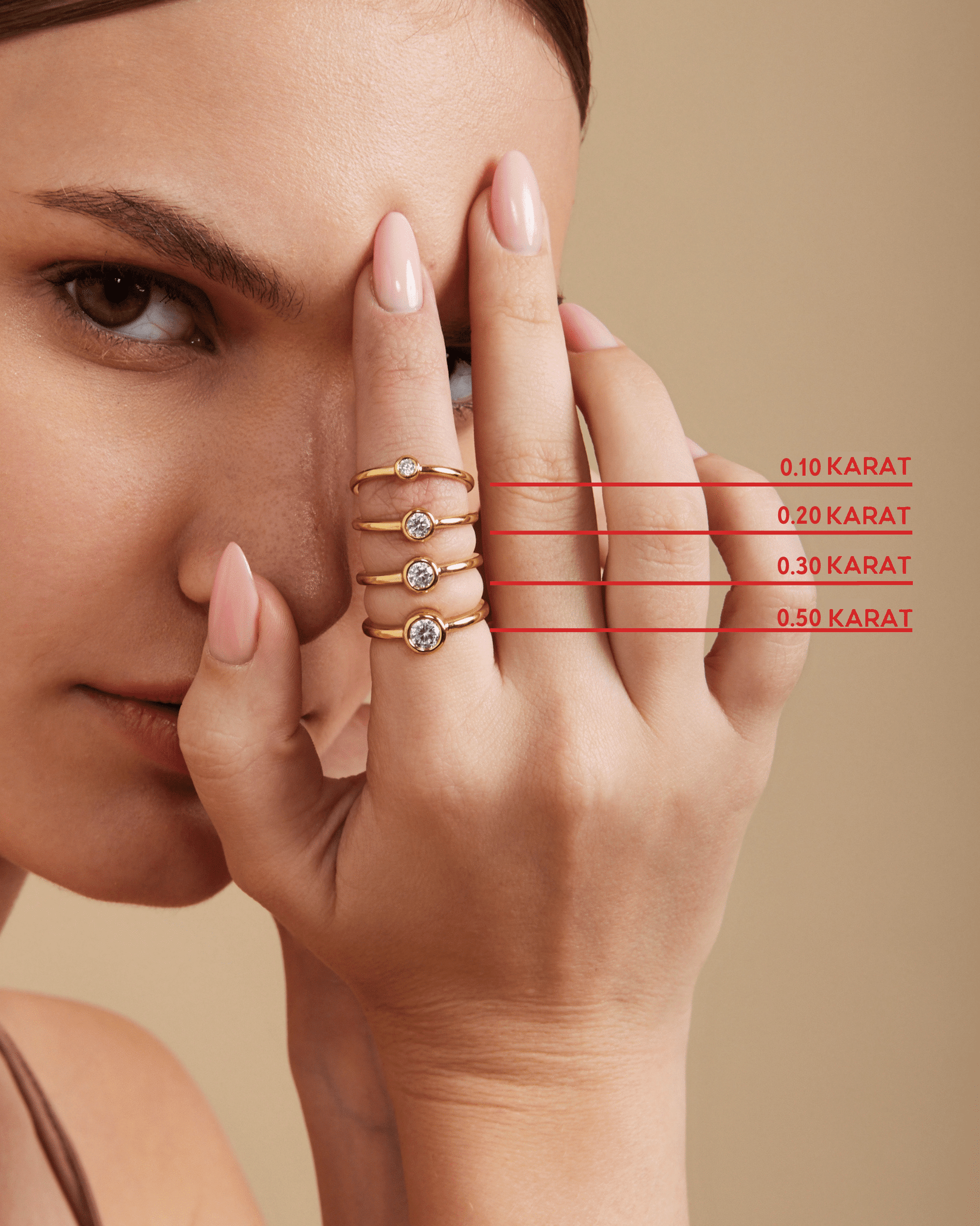 Schiff-Diamantring - 14K Roségold Rings magal-dev 