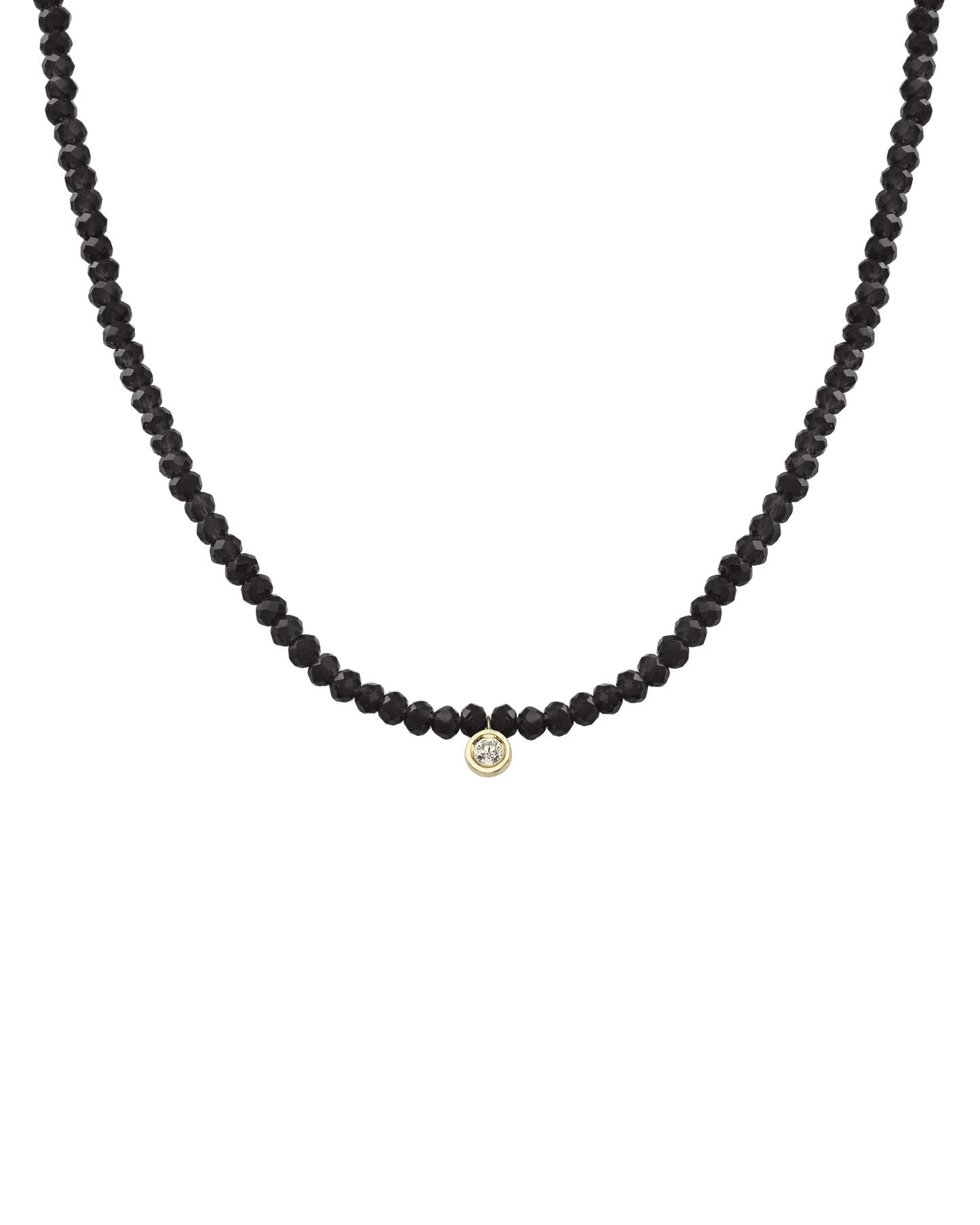 Sets of Stardust Initial Tag & Gemstone & Diamond Necklaces - 14K White Gold Necklaces 14K Solid Gold 1 Tag Medium: 0.04ct 