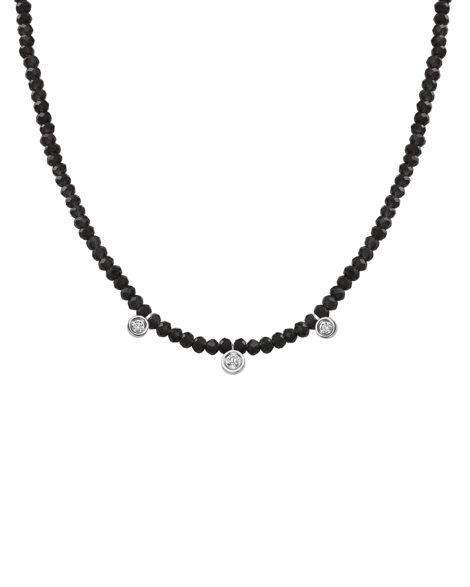 Colliers 3 Diamants & Pierres Précieuses - Or Rose 14 carats Necklaces magal-dev 