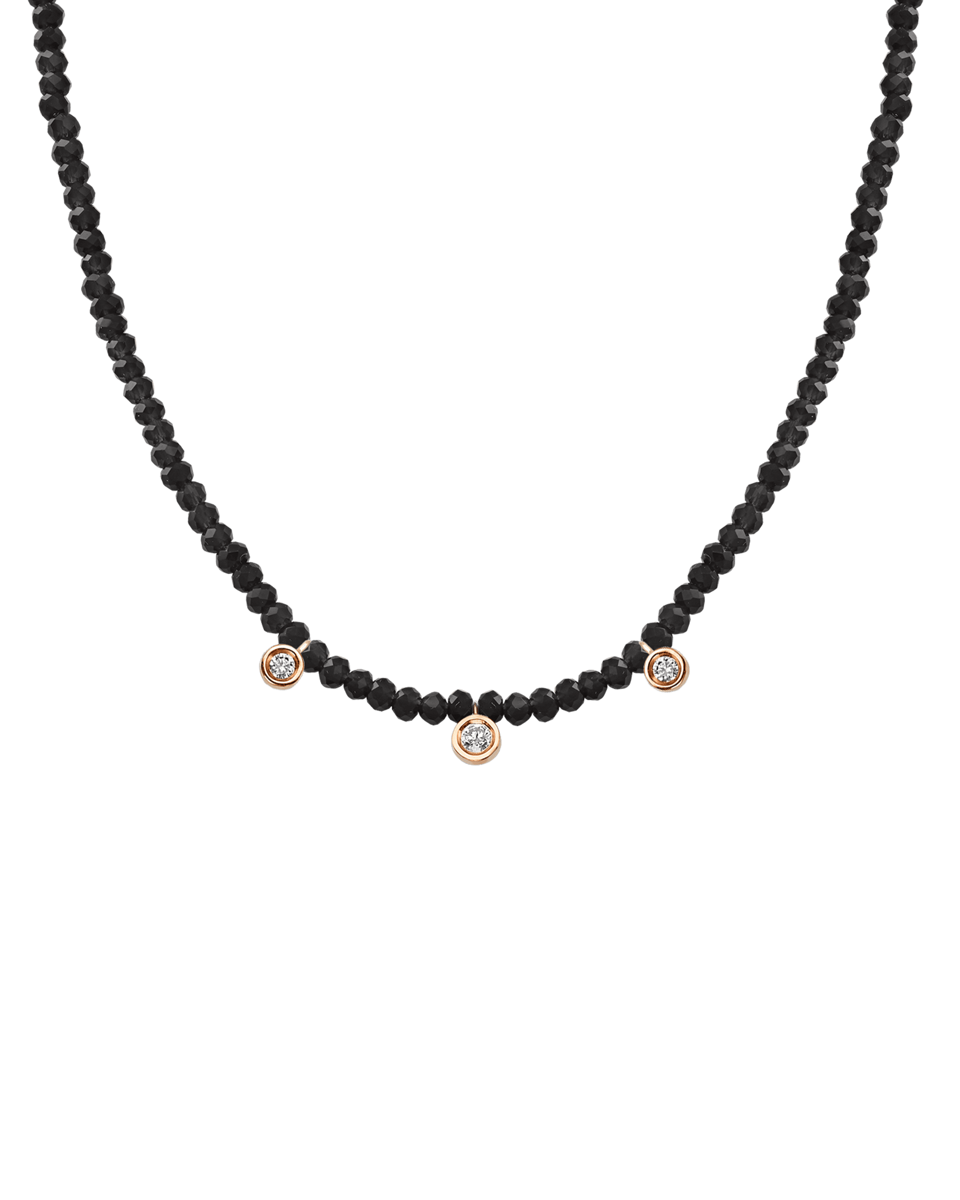 Colliers 3 Diamants & Pierres Précieuses - Or Blanc 14 carats Necklaces magal-dev 